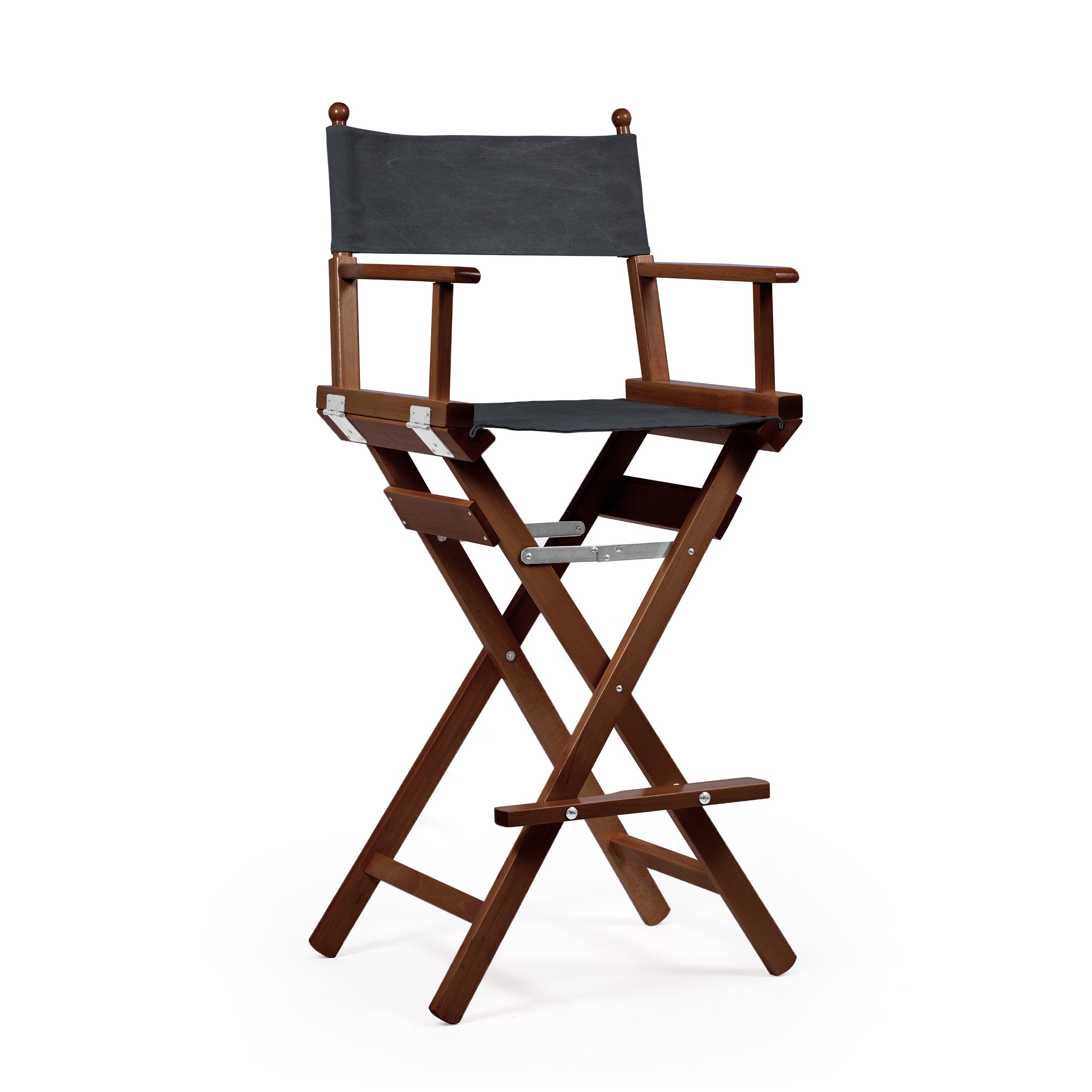 Director's Chair Make-up Charcoal Black Telami waterproof Design Made in Italy outdoor furniture patio chairs teak-dyed frame