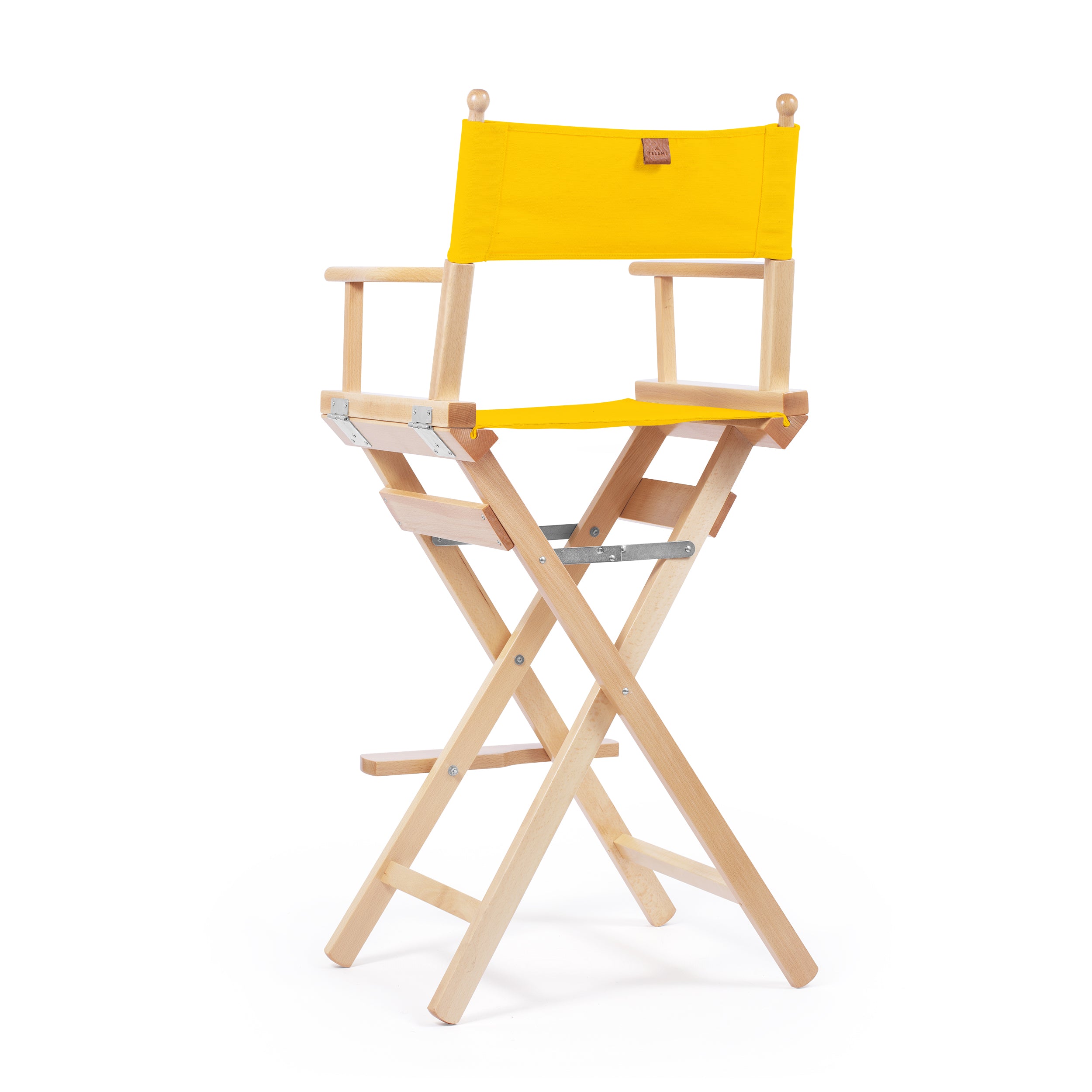 Director's Chair Make-up Primary Yellow Telami waterproof Design Made in Italy outdoor furniture patio chairs natural frame