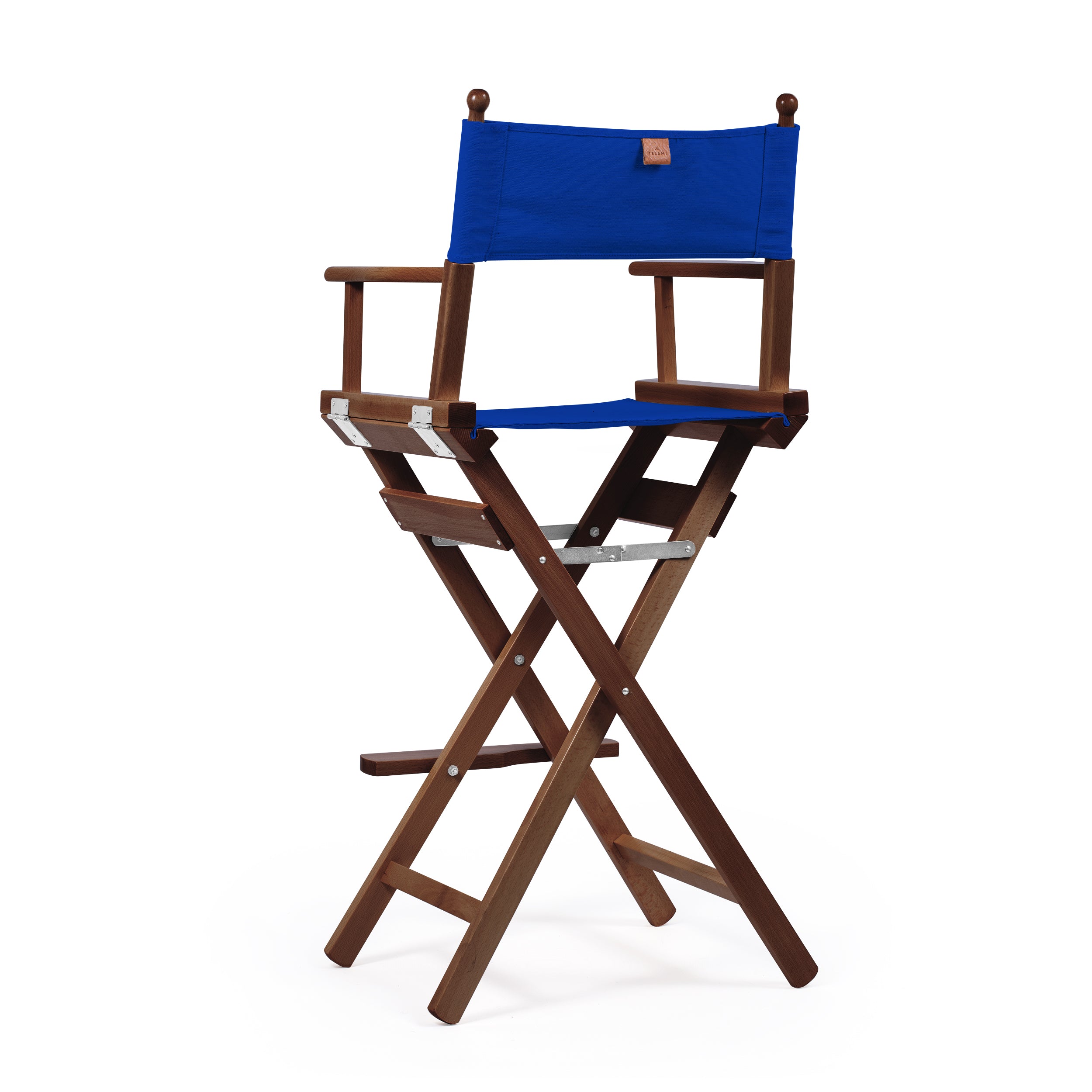 Director's Chair Make-up Primary Blue Telami waterproof Design Made in Italy outdoor furniture patio chairs teak-dyed frame