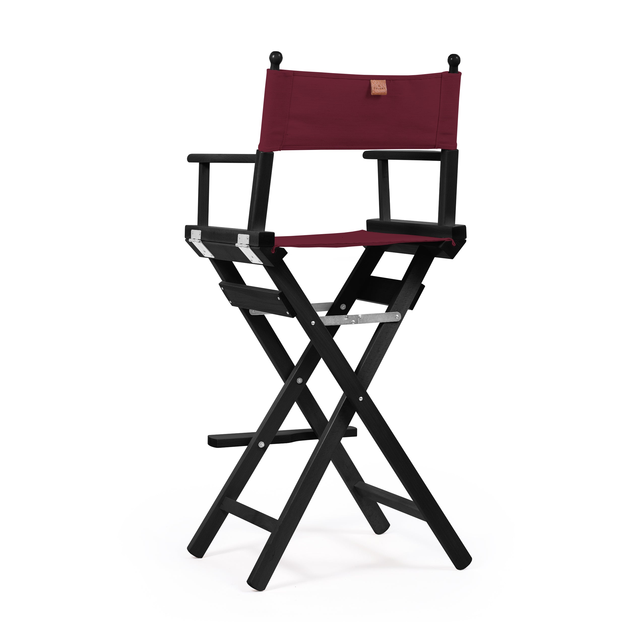 Director's Chair Make-up Bordeaux Telami waterproof Design Made in Italy outdoor furniture patio chairs black-dyed frame