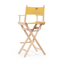 Director's Chair Make-up Mustard Yellow Telami waterproof Design Made in Italy outdoor furniture patio chairs natural frame