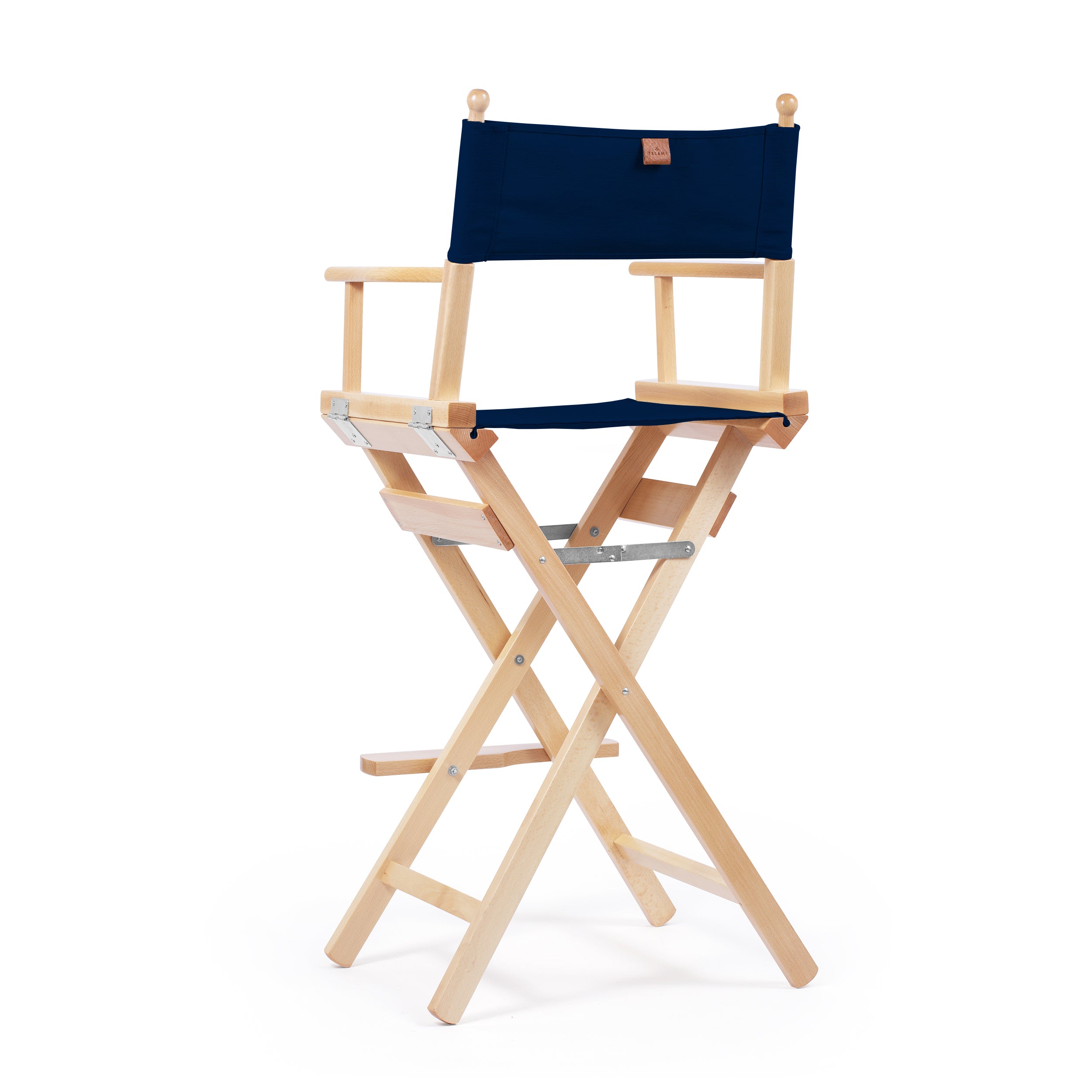 Director's Chair Make-up Midnight Blue Telami waterproof Design Made in Italy outdoor furniture patio chairs natural frame