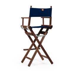 Director's Chair Make-up Midnight Blue Telami waterproof Design Made in Italy outdoor furniture patio chairs teak-dyed frame