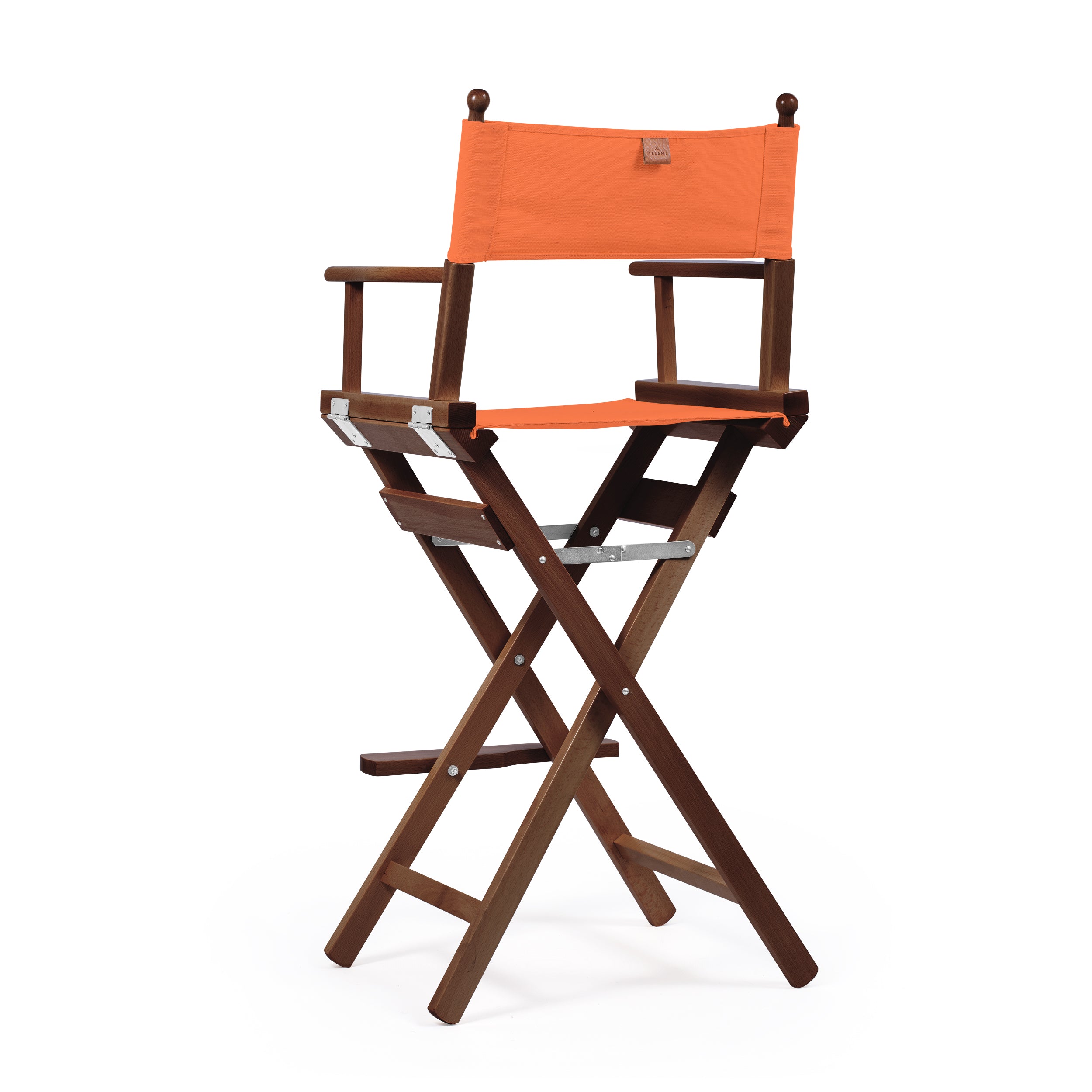 Director's Chair Make-up Terracotta Red Telami waterproof Design Made in Italy outdoor furniture patio chairs teak-dyed frame
