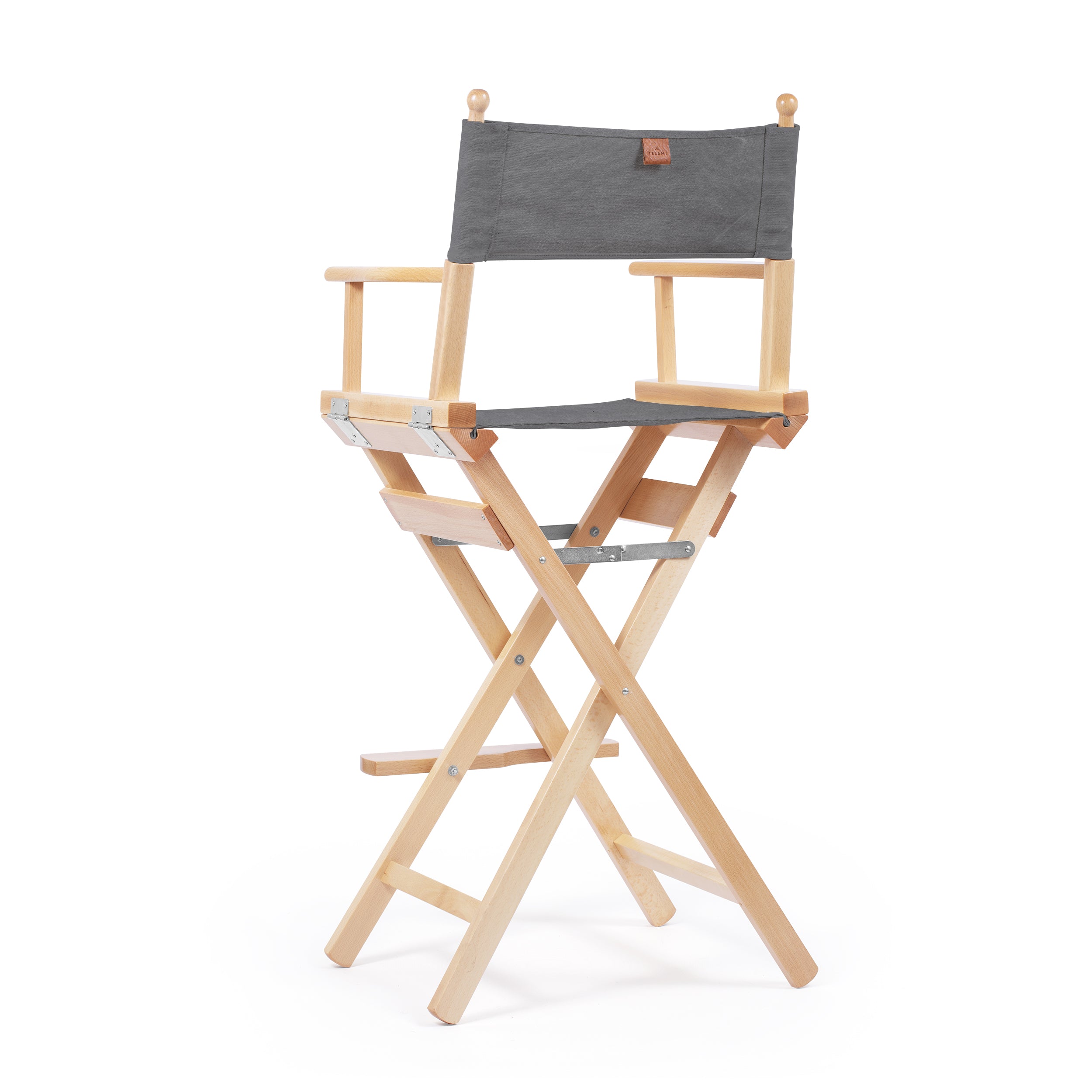 Director's Chair Make-up Smoke Grey Telami waterproof Design Made in Italy outdoor furniture patio chairs natural frame