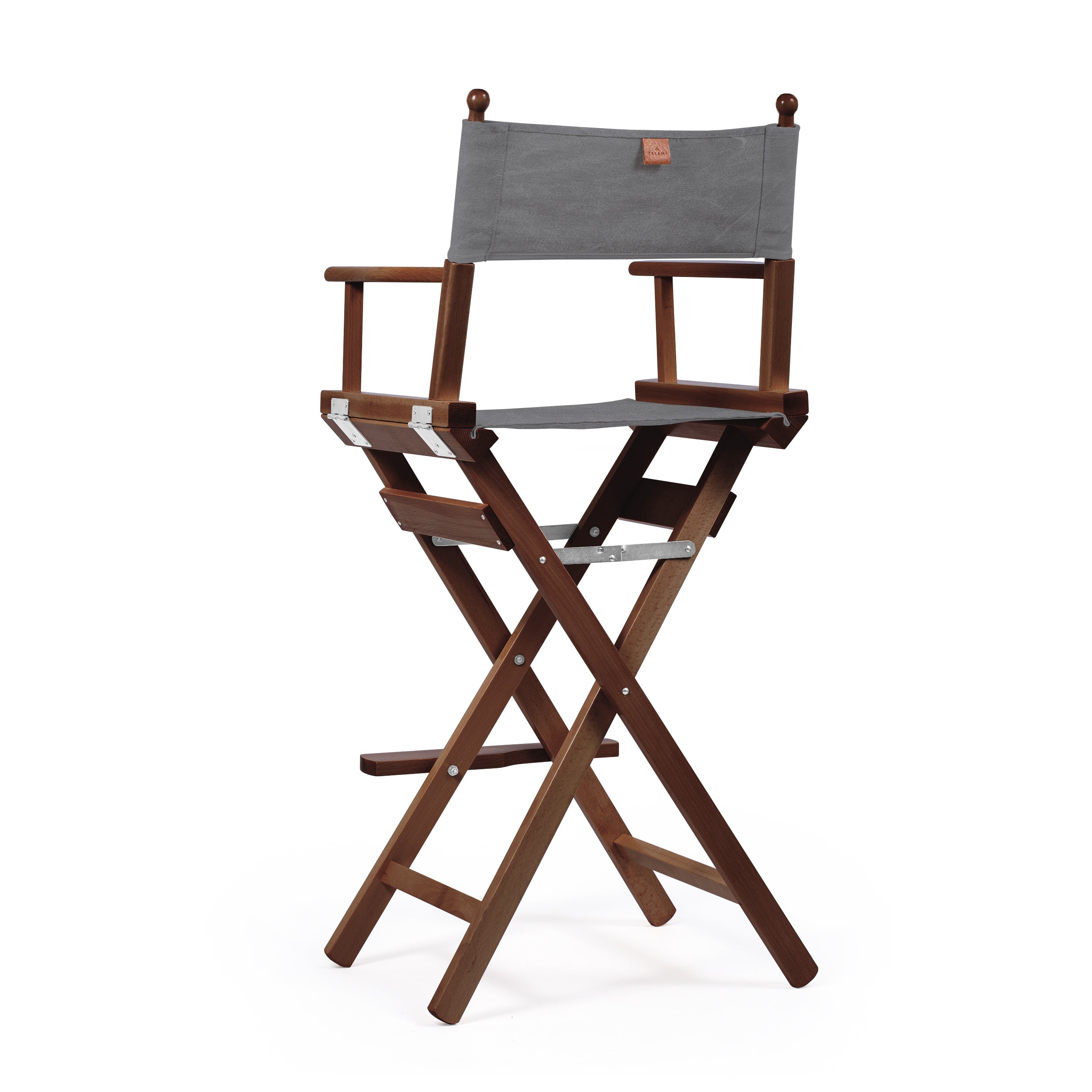 Director's Chair Make-up Smoke Grey Telami waterproof Design Made in Italy outdoor furniture patio chairs teak-dyed frame