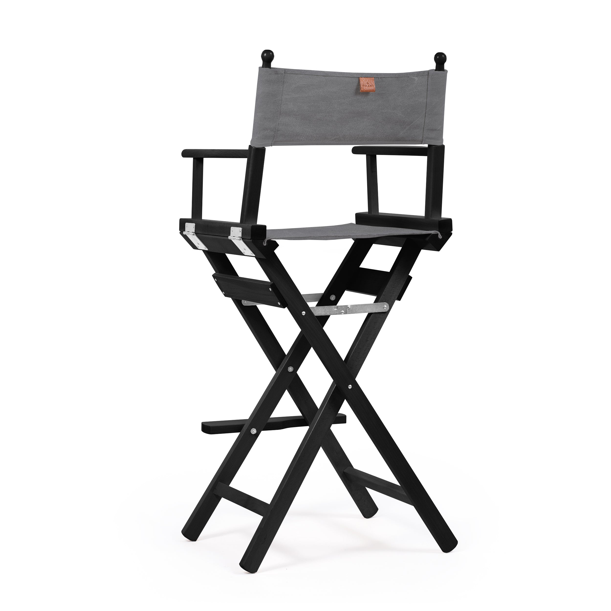 Director's Chair Make-up Smoke Grey Telami waterproof Design Made in Italy outdoor furniture patio chairs black-dyed frame