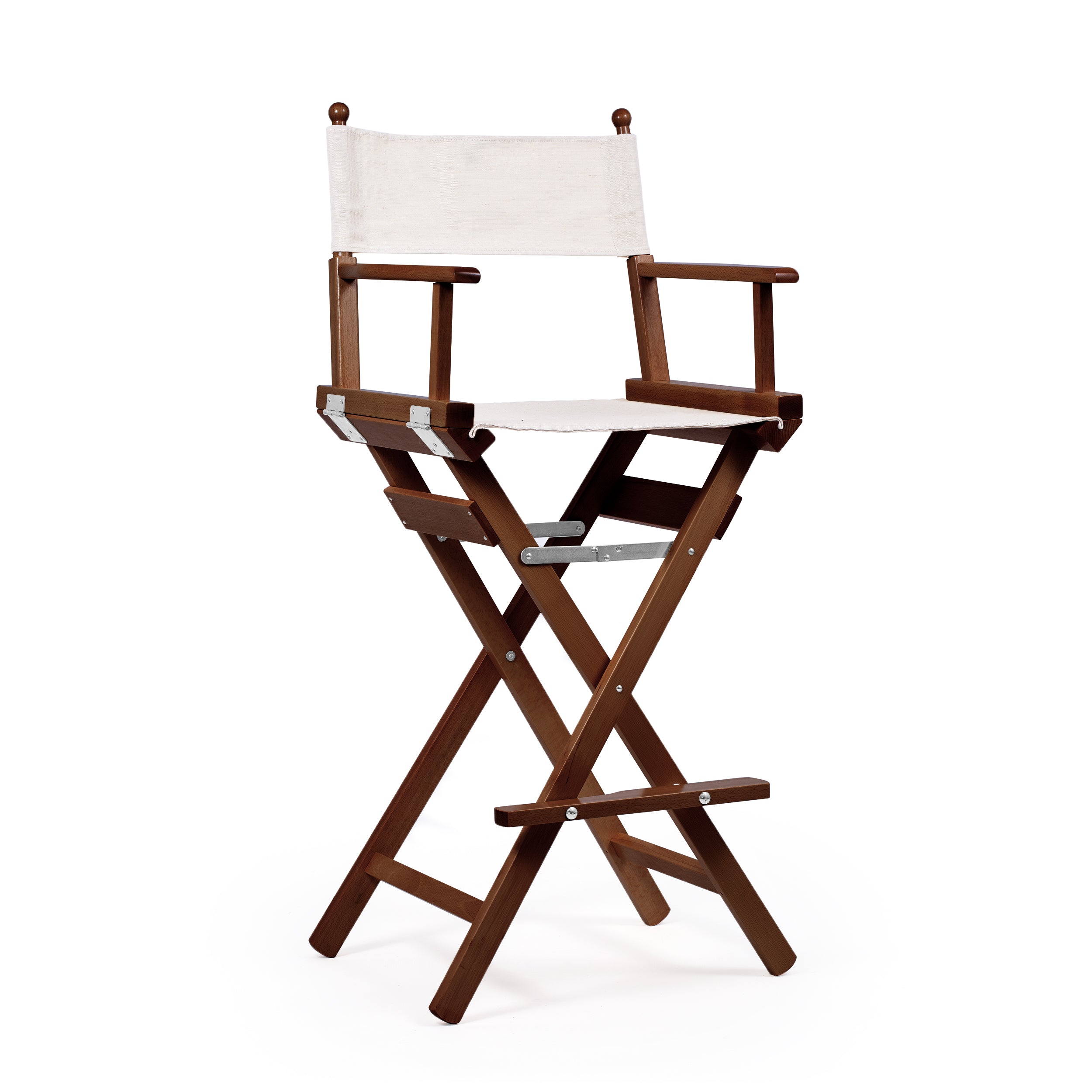 Director's Chair Make-up 1855 Telami waterproof Design Made in Italy outdoor furniture patio chairs Ecru teak-dyed frame