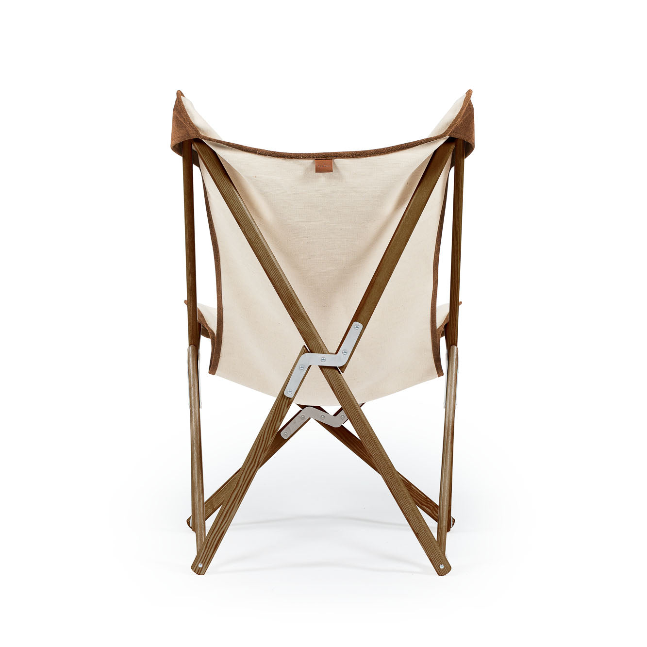 Telami Tripolina is a made in Italy design chair. Telami Tripolina is the original chair. Tripolina Ecru and suede is the iconic armchair, the design legend folding chair and patio chair for outdoor furniture