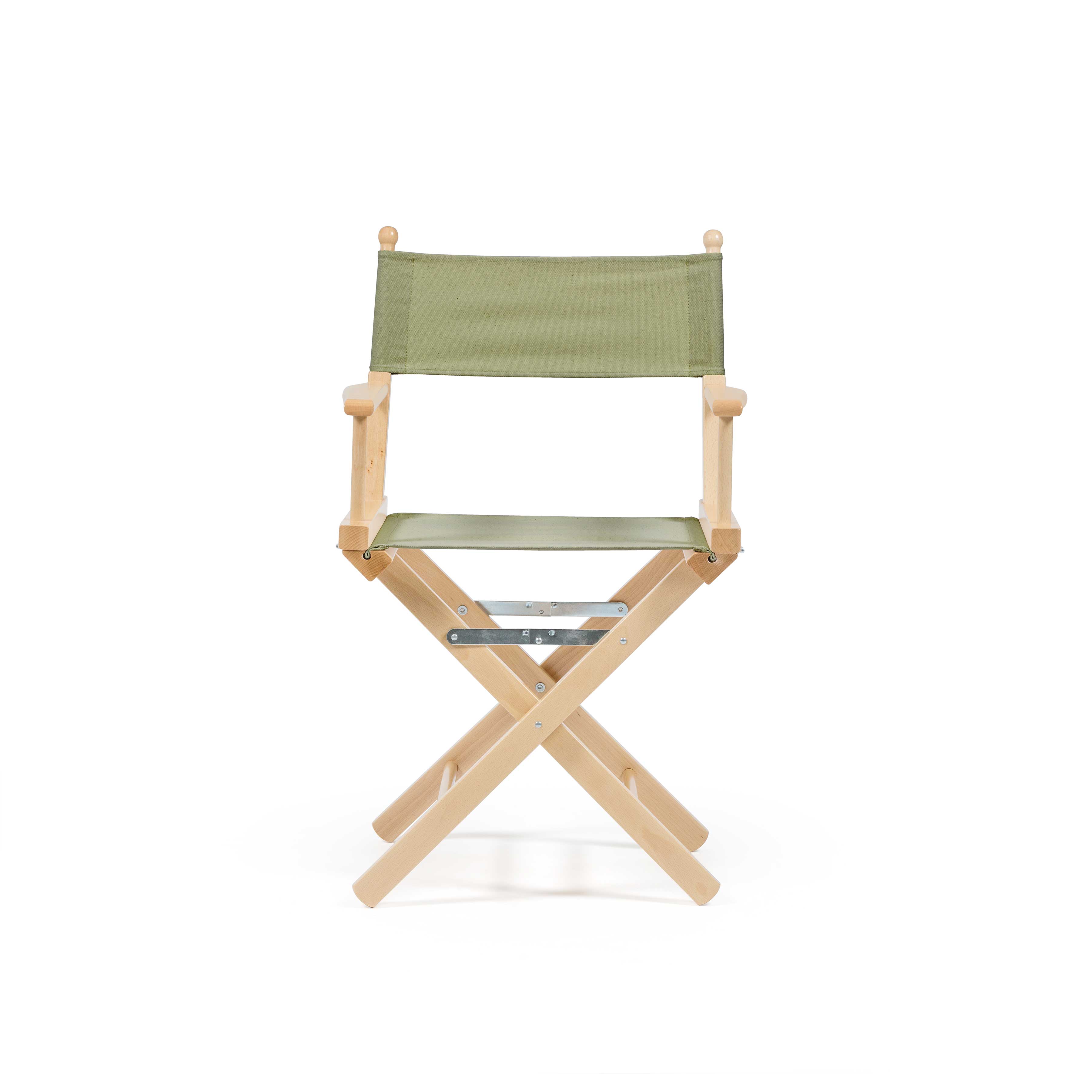 Sedia da Regista Verde Oliva - telaio Naturale