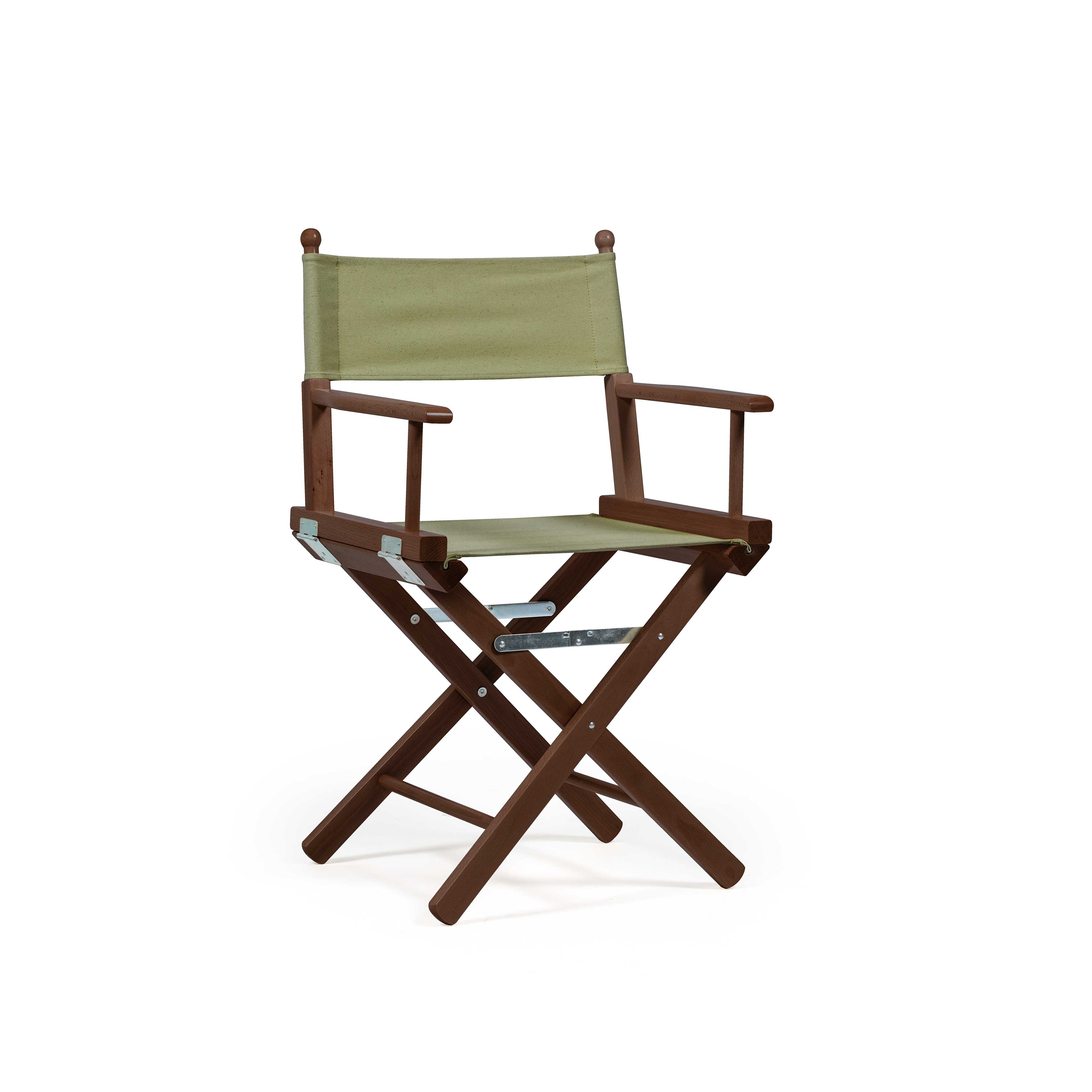 Sedia da Regista Verde Oliva - telaio Noce