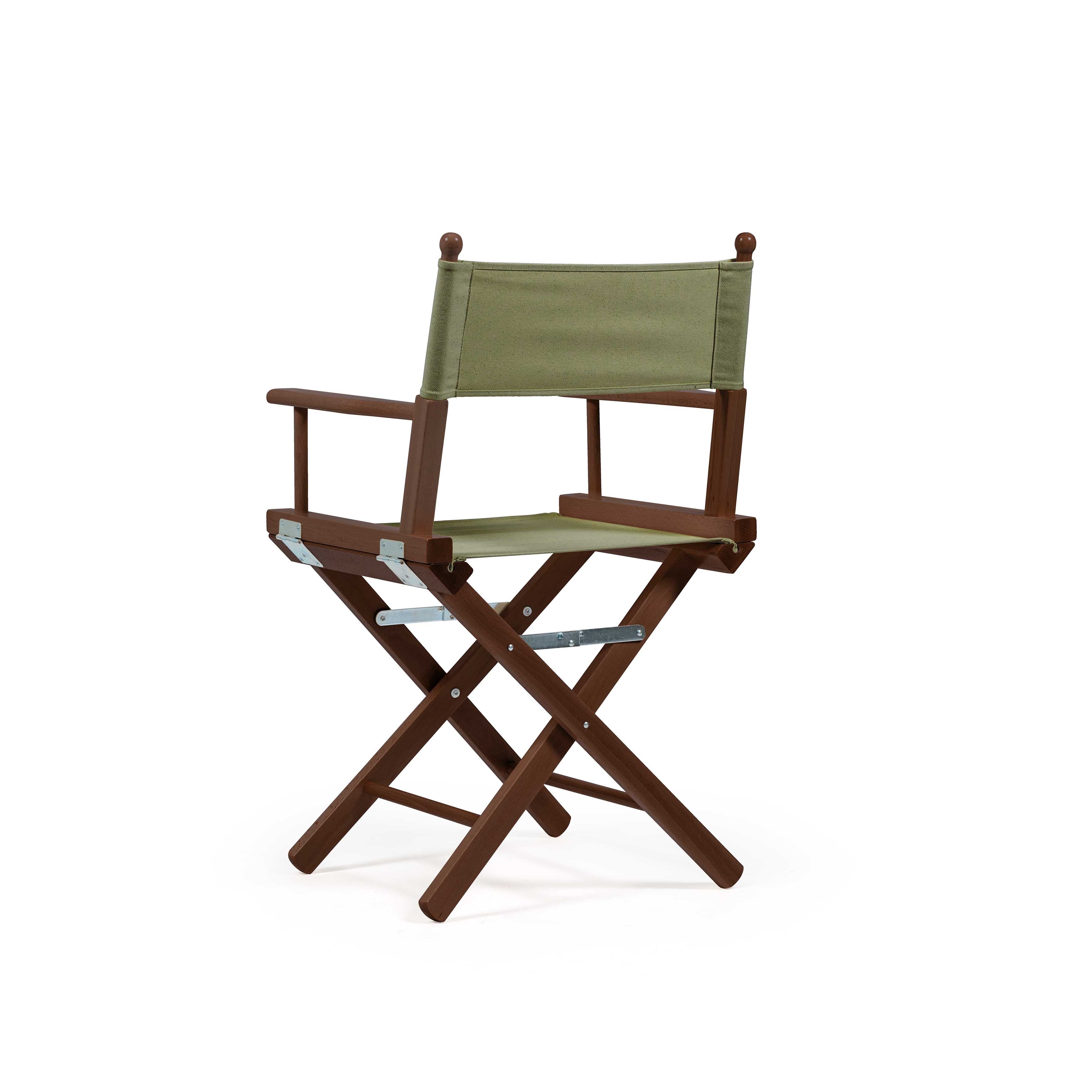 Sedia da Regista Verde Oliva - telaio Noce