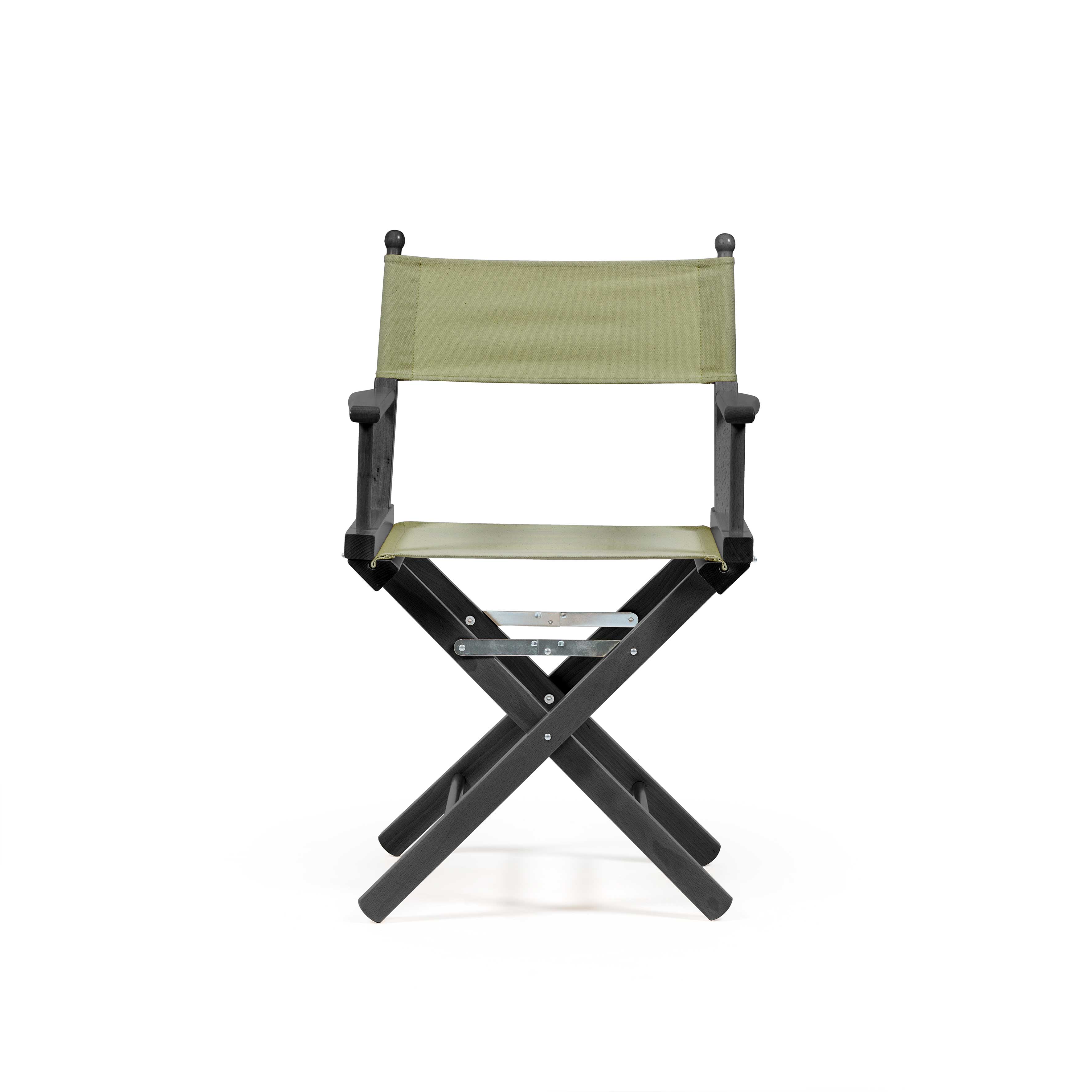 Sedia da Regista Verde Oliva - telaio Nero