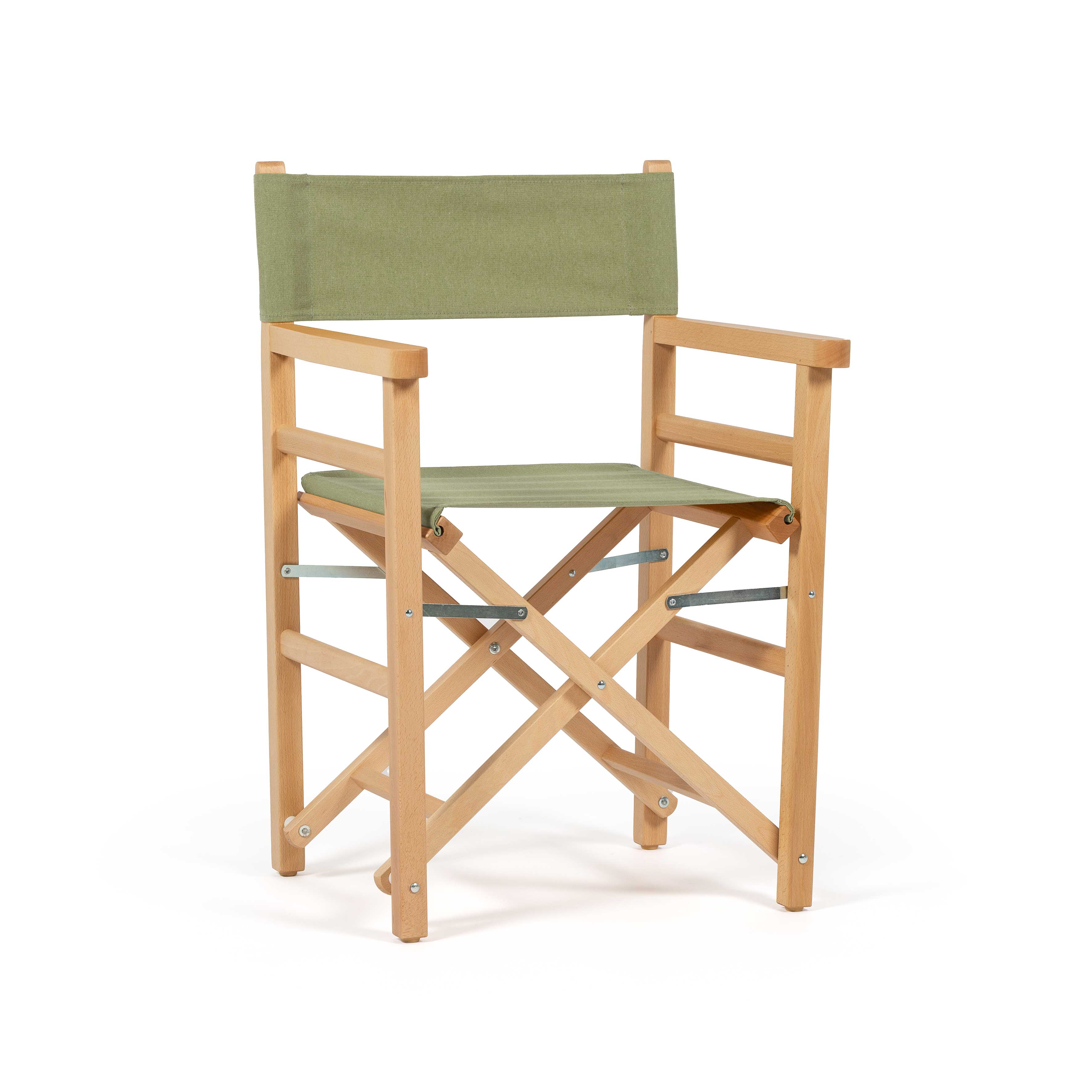 Sedia da Regista Beach Olive Green Natural - Telami