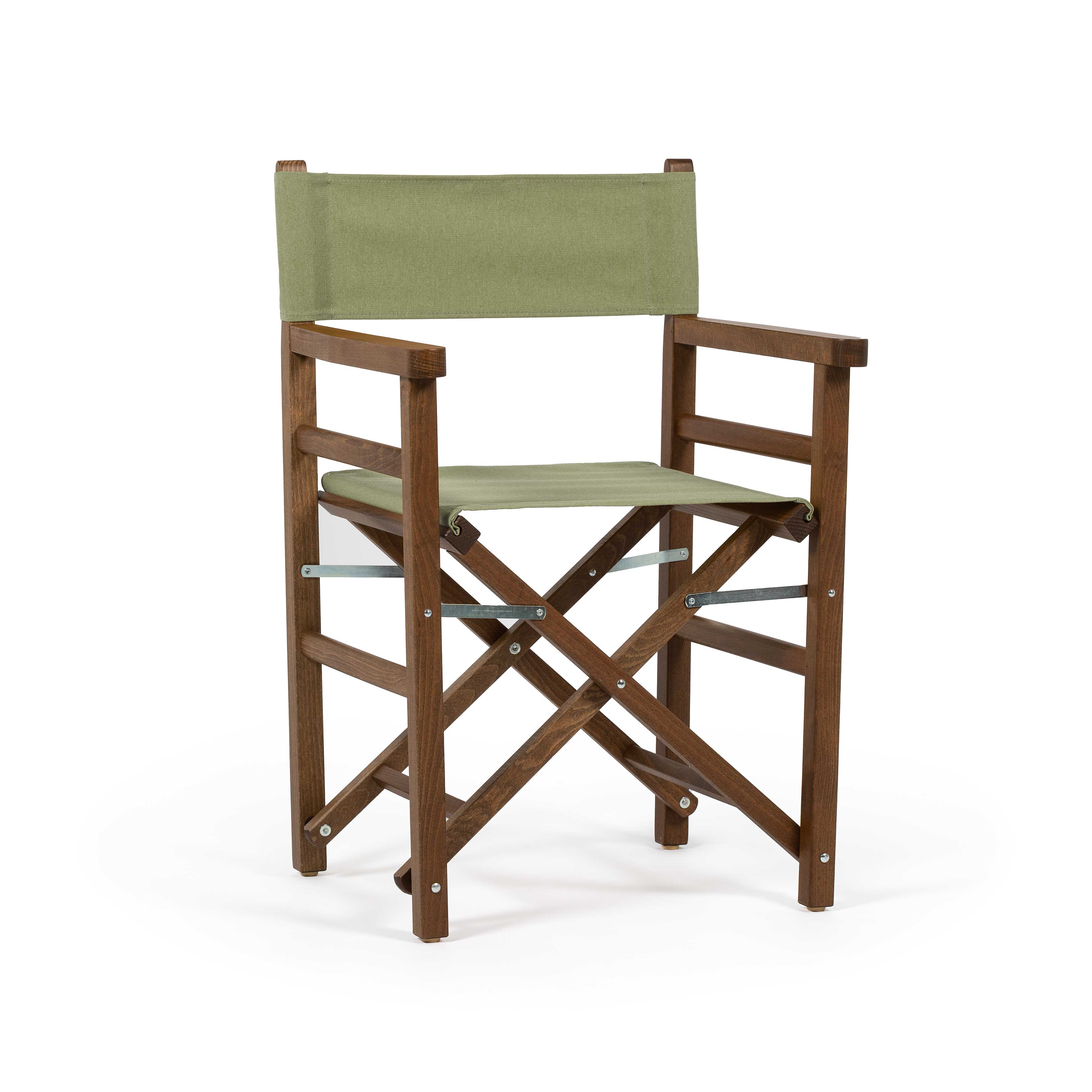 Sedia da Regista Beach Olive Green Walnut-Dyed - Telami