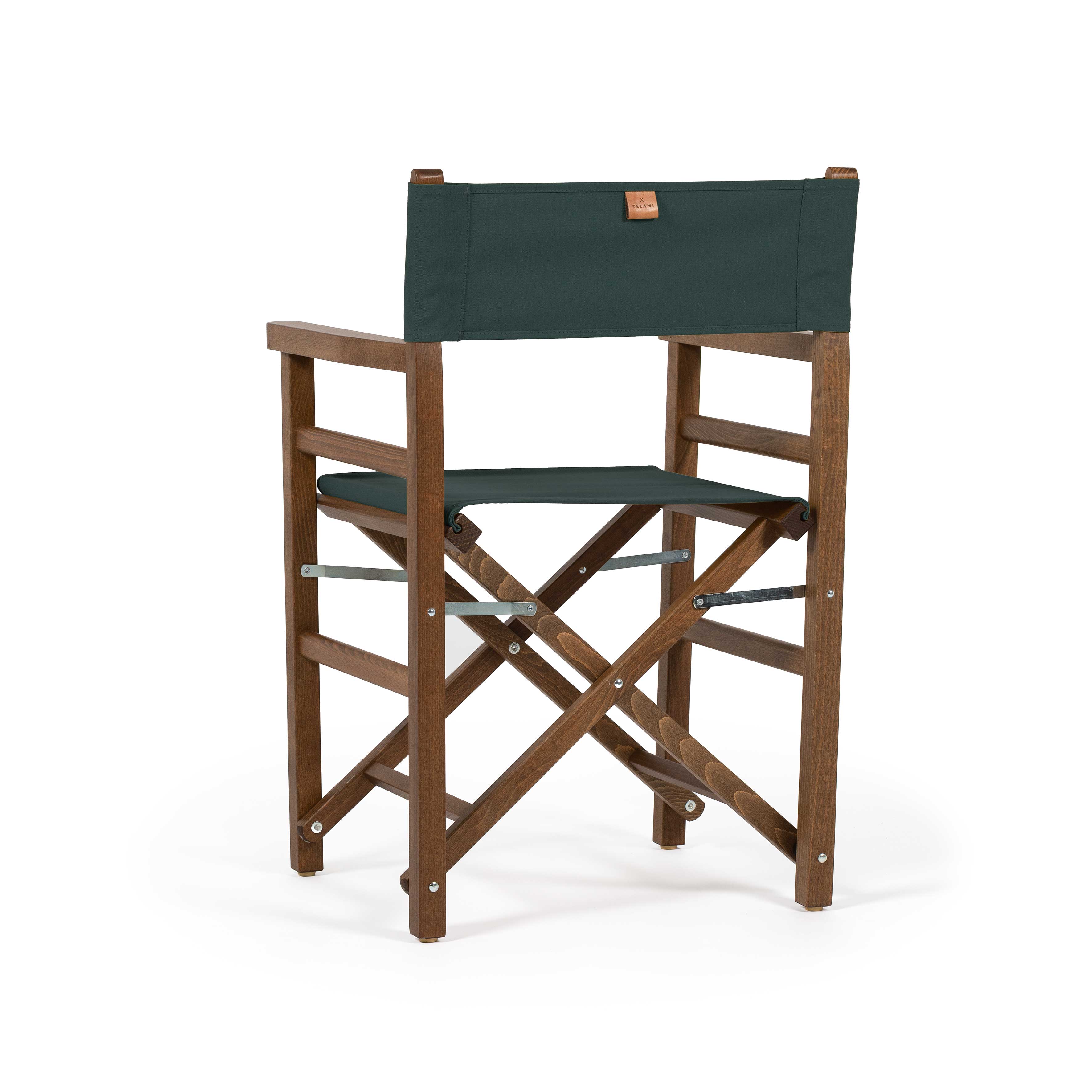 Sedia da Regista Beach Mossy tinto noce dettaglio laterale