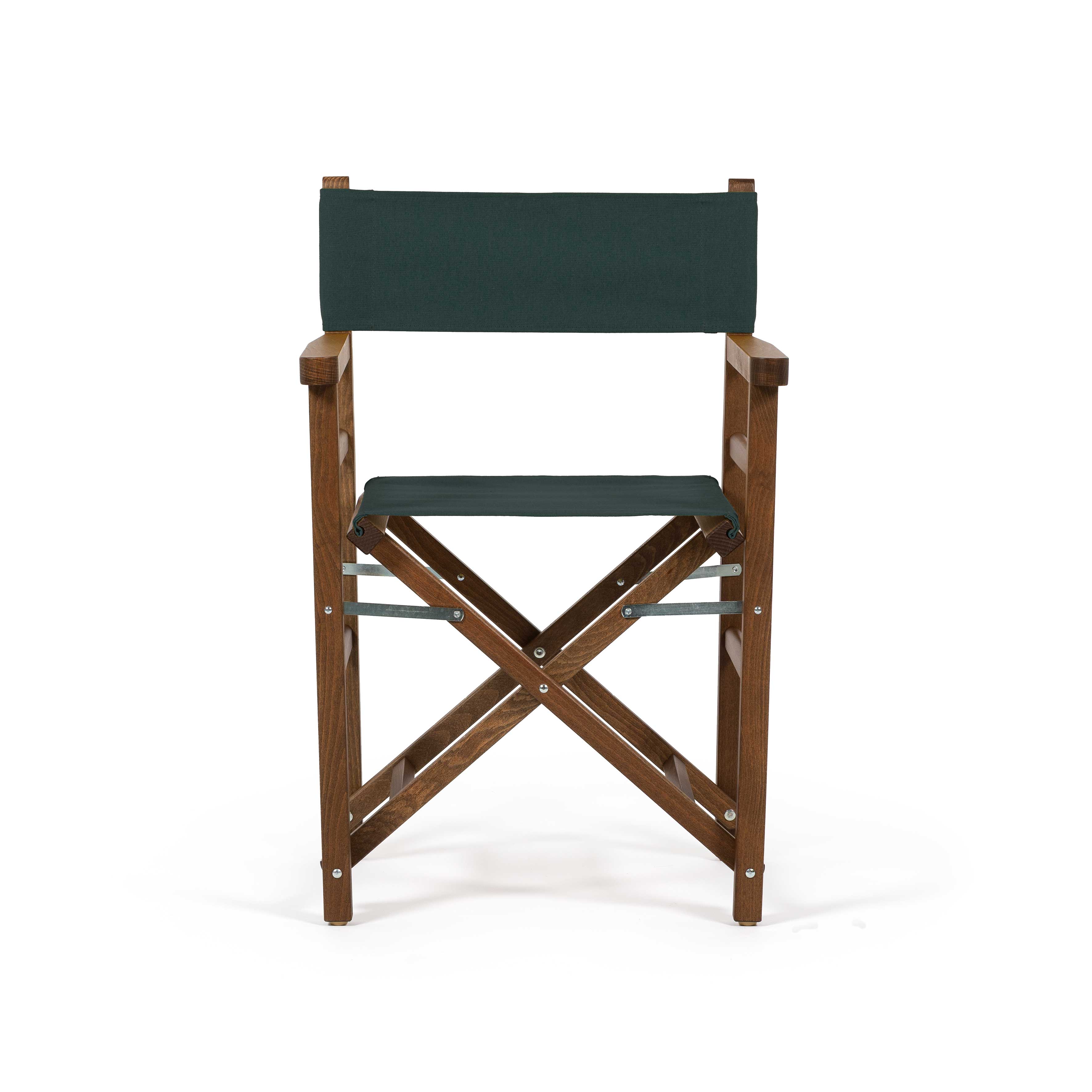 Sedia da Regista Beach Mossy tinto noce vista posteriore