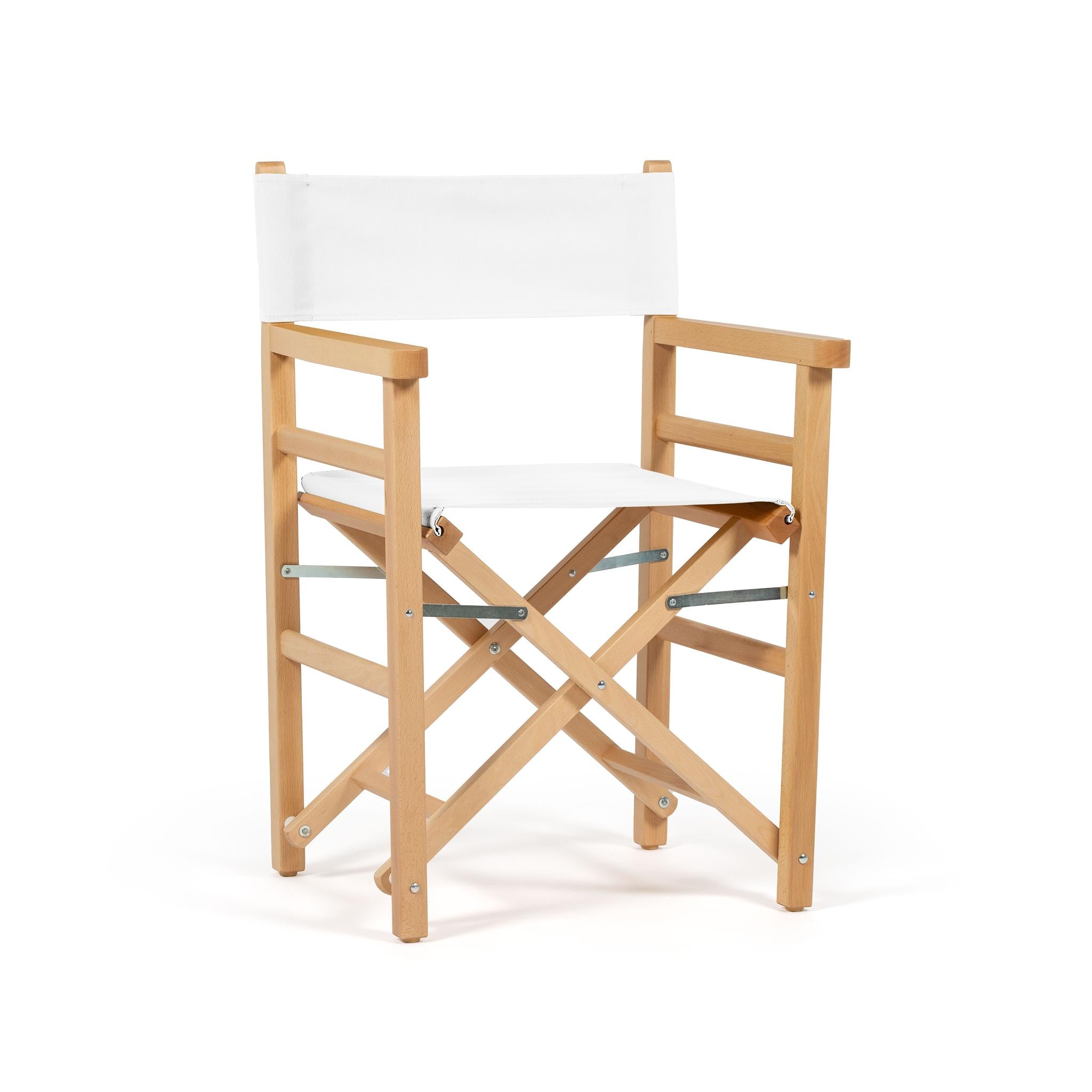 Sedia da Regista Beach Bianco Puro