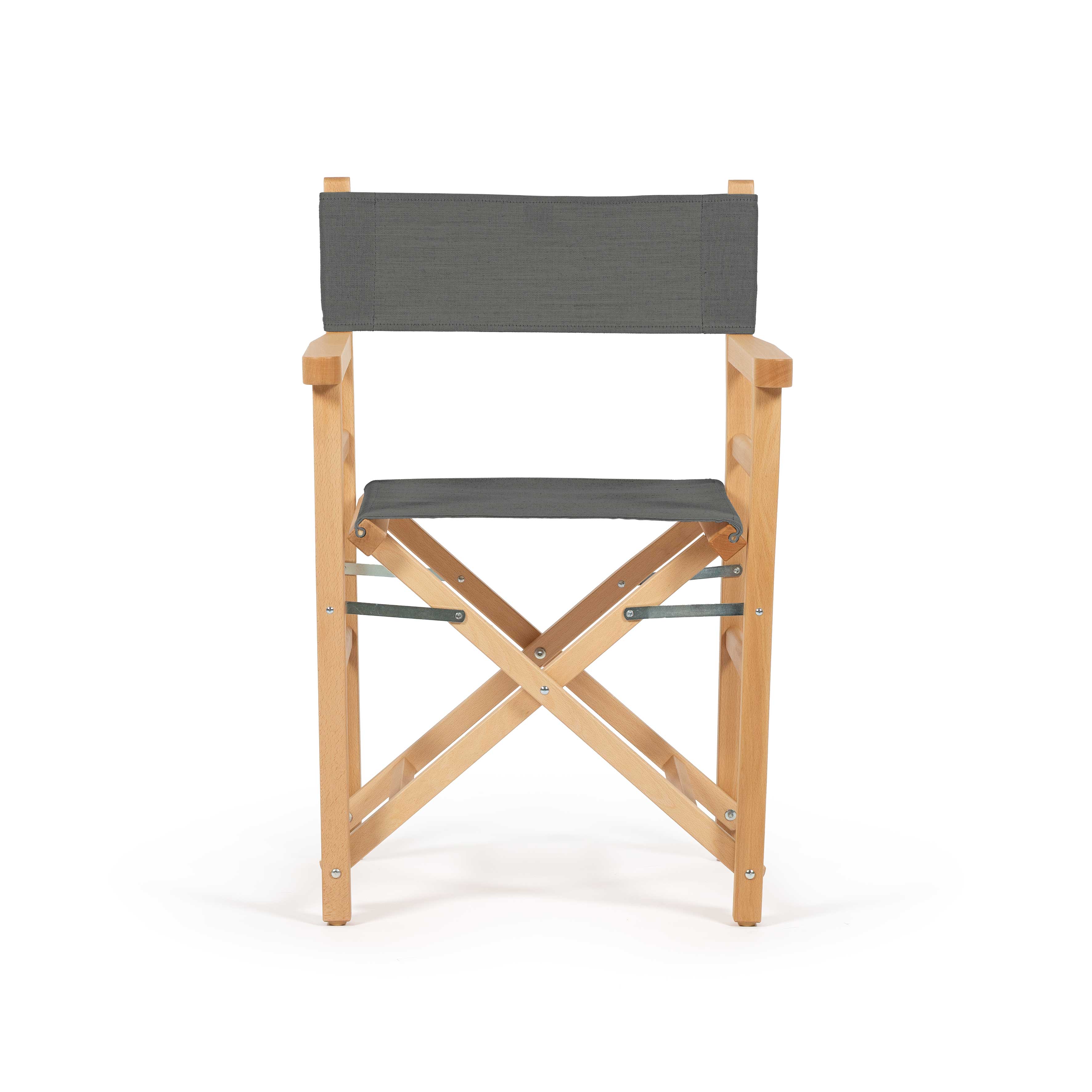 Sedia da Regista Beach Smoke Grey Naturale vista posteriore