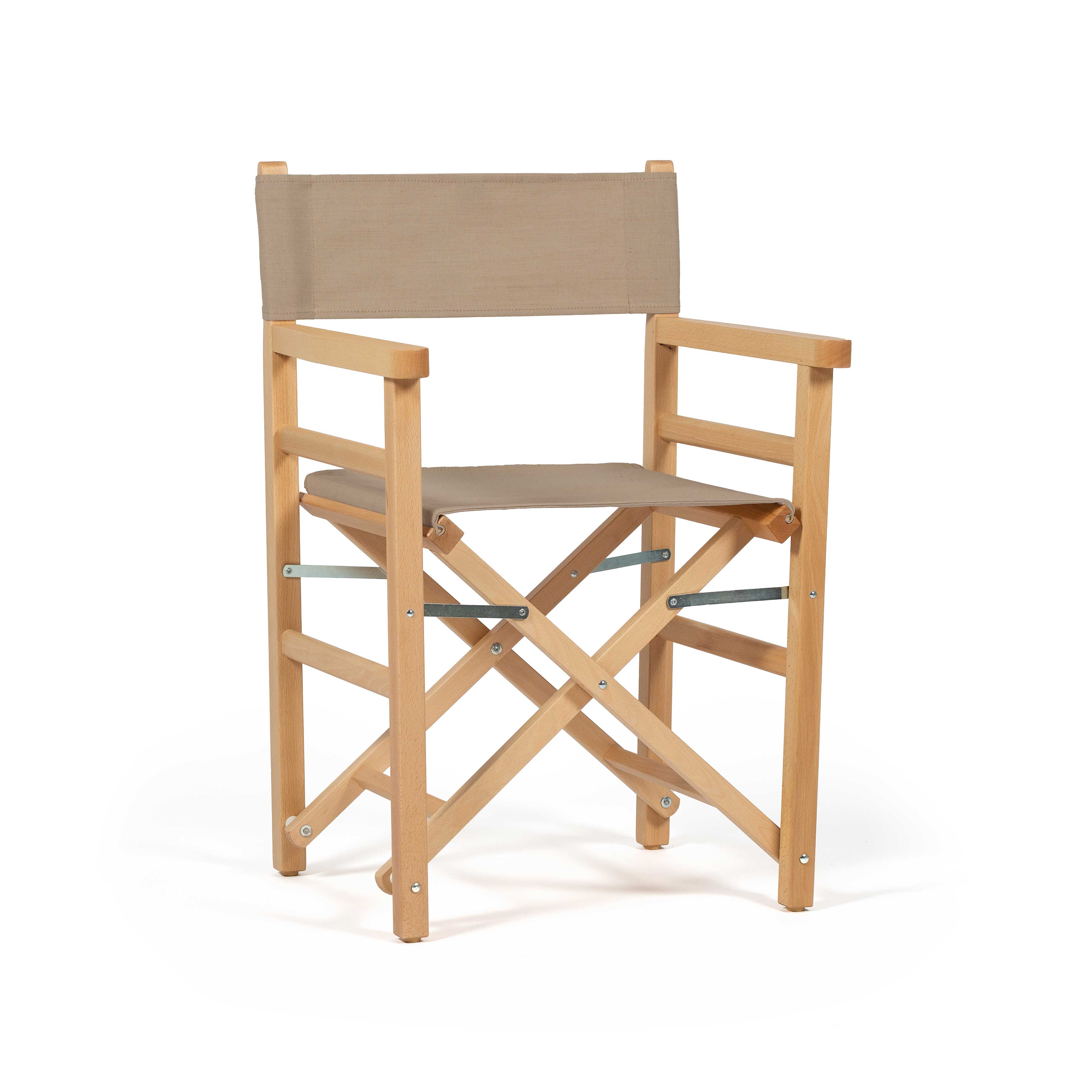 Sedia da Regista Beach Argilla Naturale vista frontale