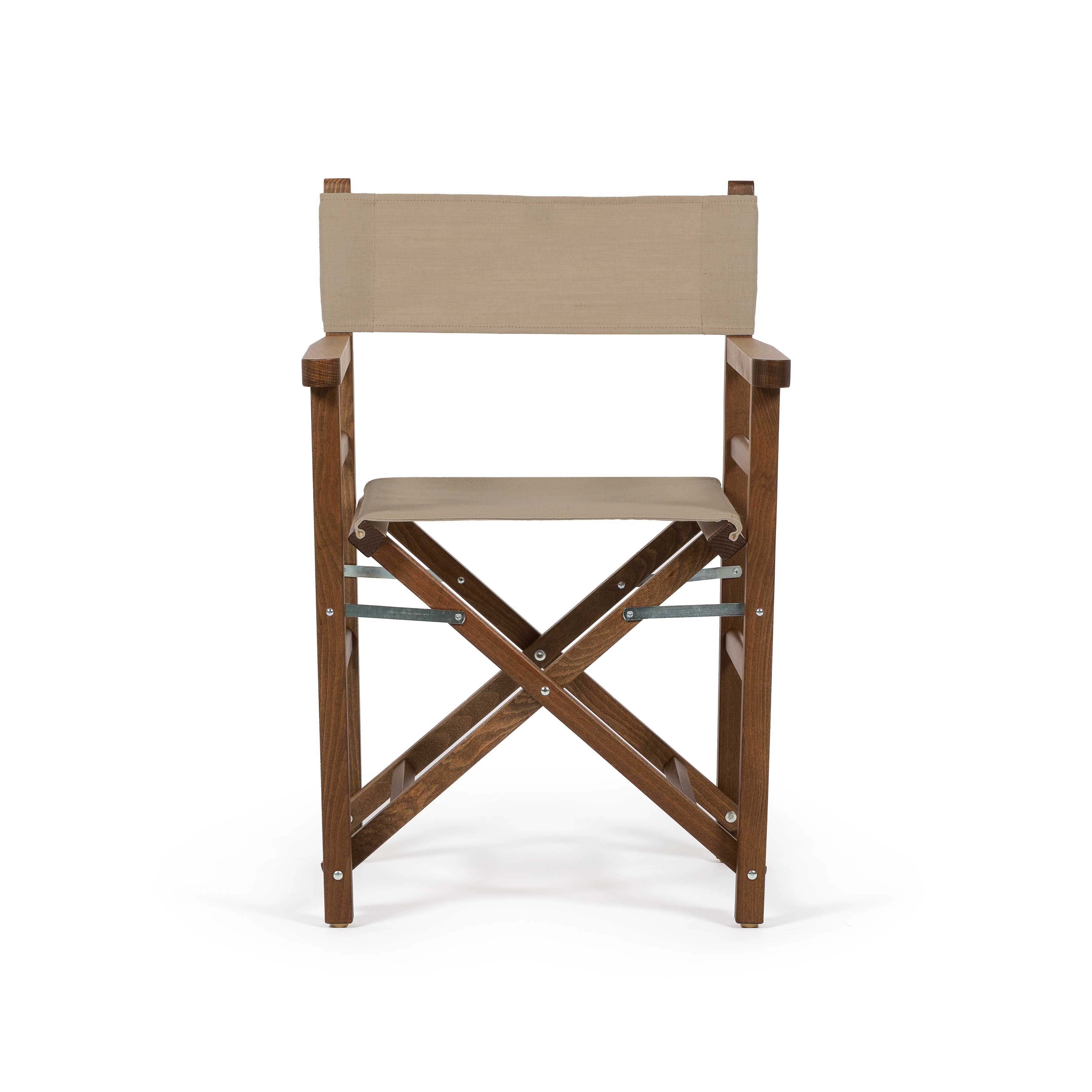 Sedia da Regista Beach Argilla Tinto noce vista posteriore