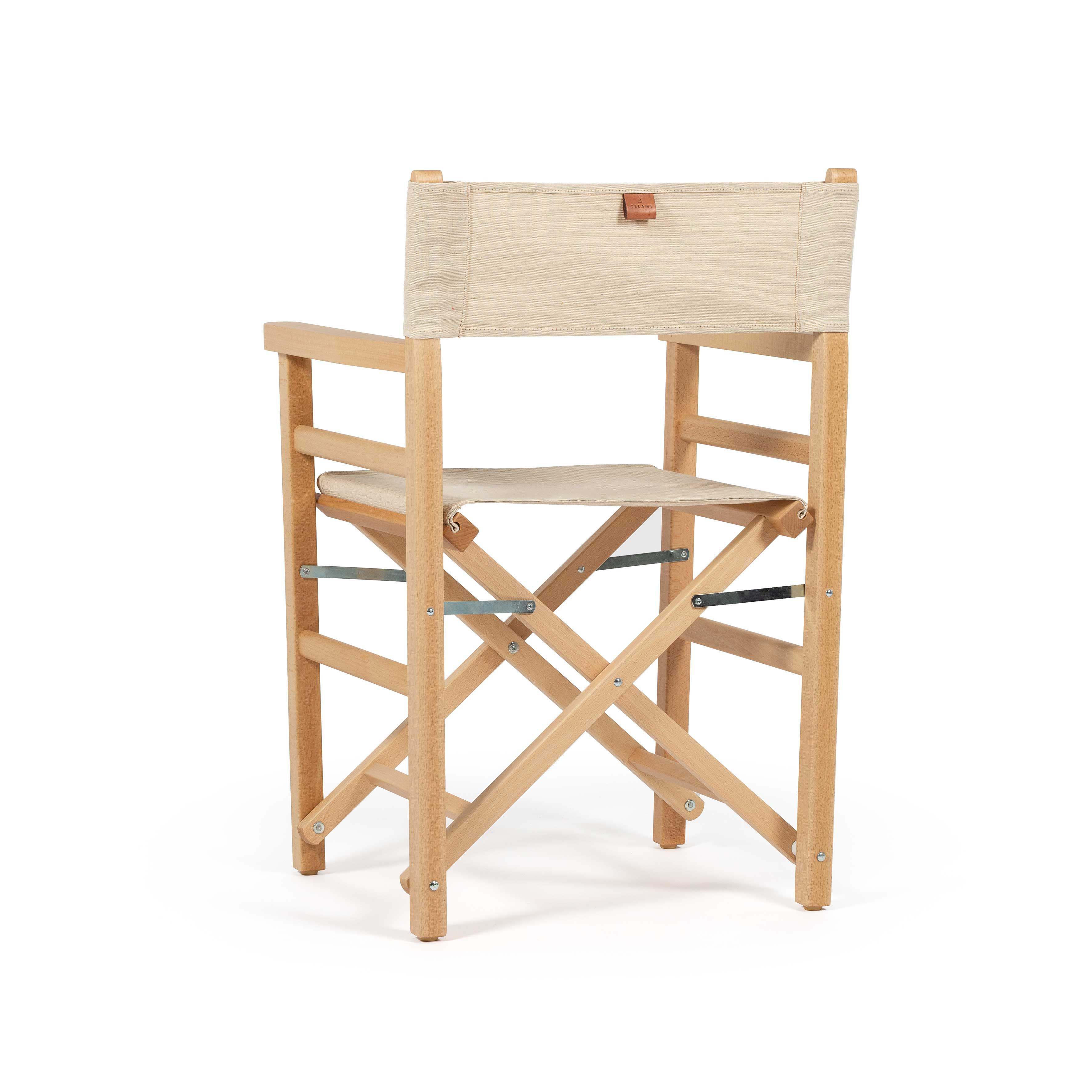 Sedia da Regista Beach Ecru Naturale vista posteriore