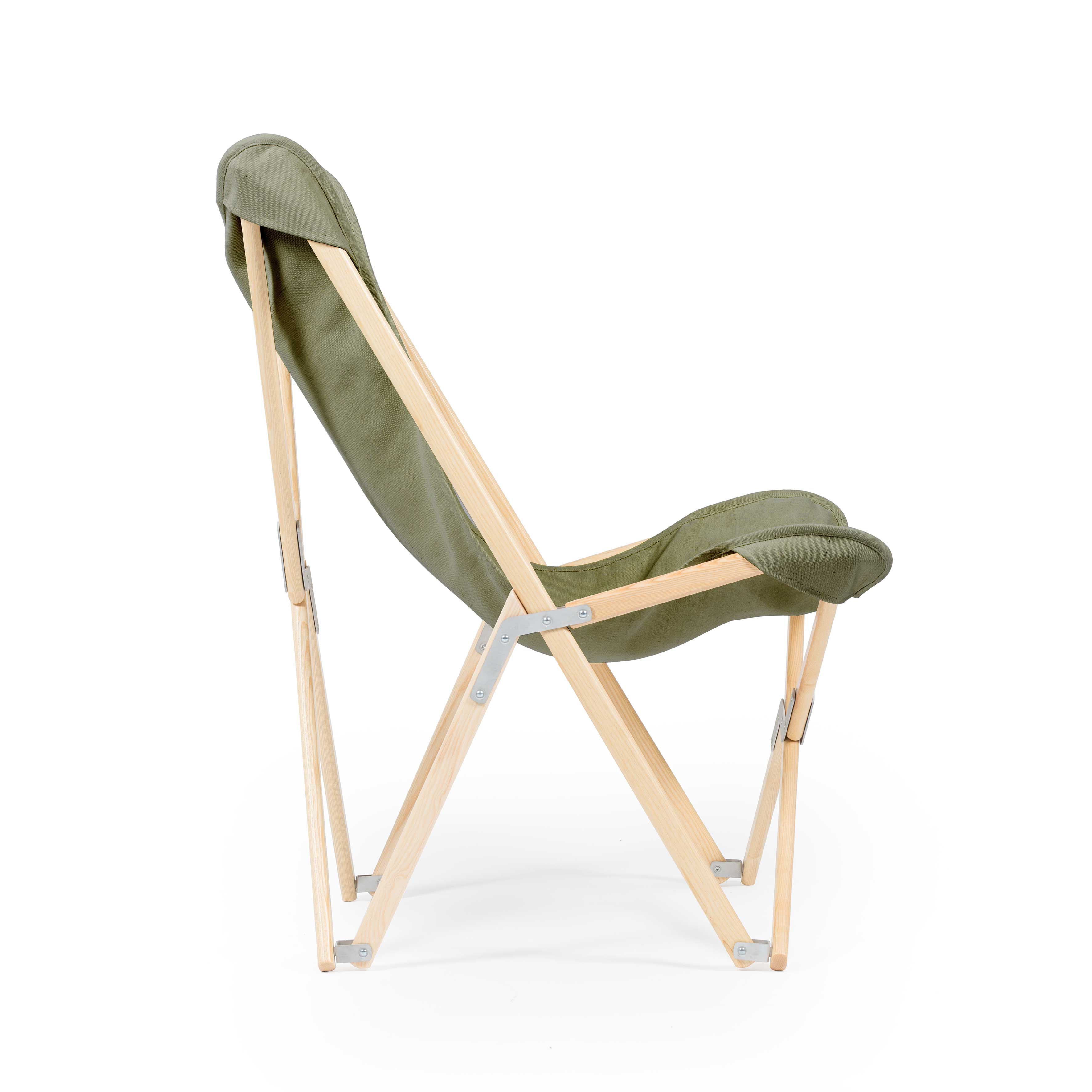 Tripolina Verde Oliva - telaio Naturale