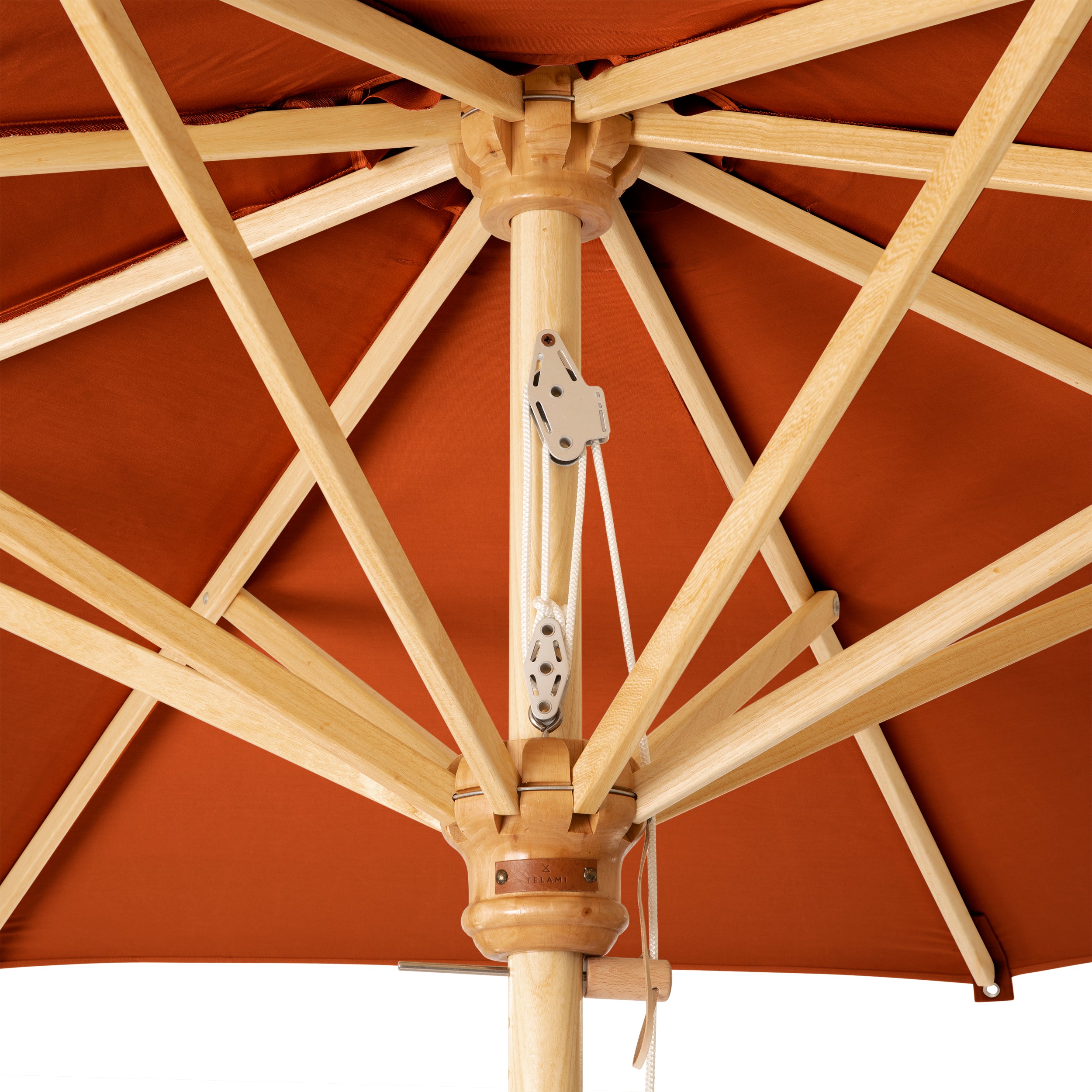 Round Umbrella Terracotta Red