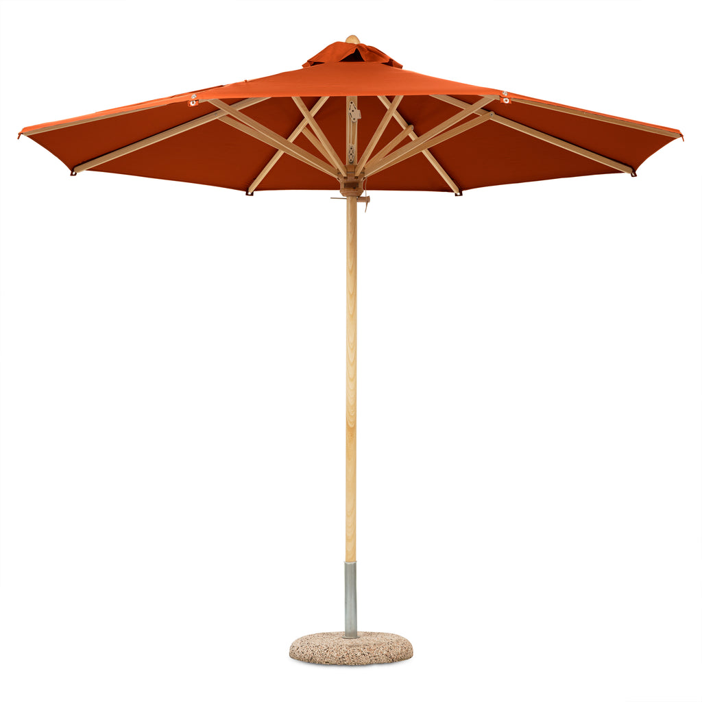 Round Umbrella Terracotta Red