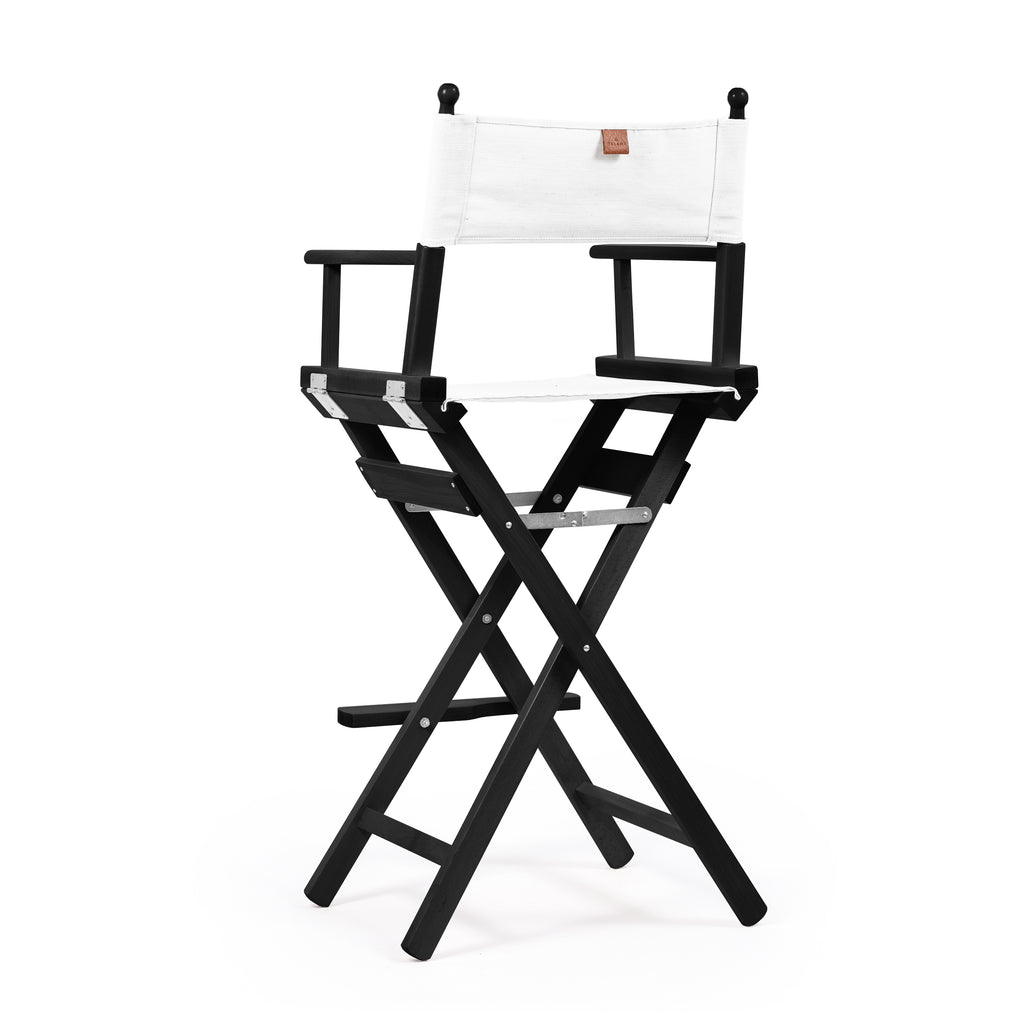 Director's Chair Make-up Pure White Telami waterproof Design Made in Italy outdoor furniture patio chairs black-dyed frame
