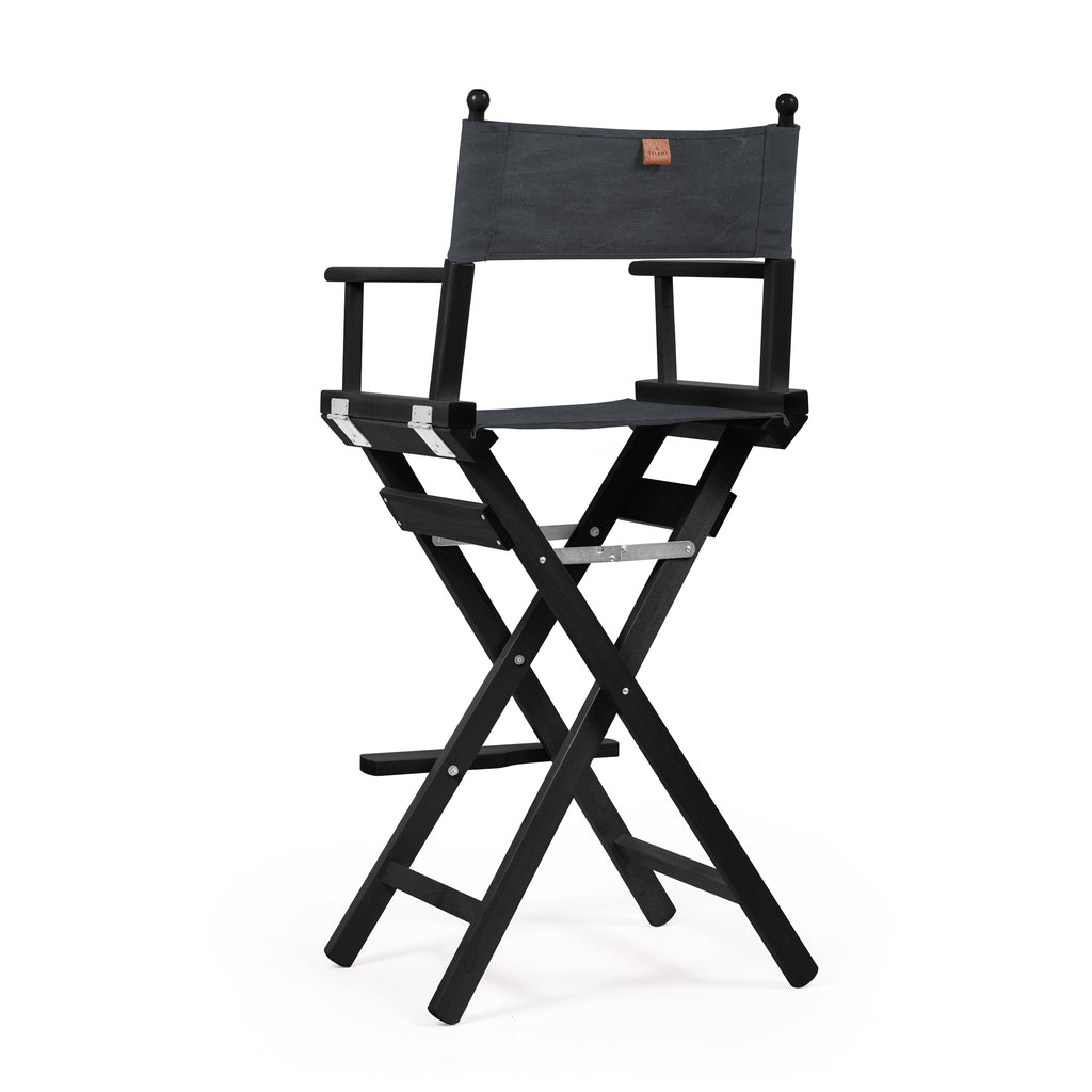 Director's Chair Make-up Charcoal Black Telami waterproof Design Made in Italy outdoor furniture patio chairs black-dyed frame