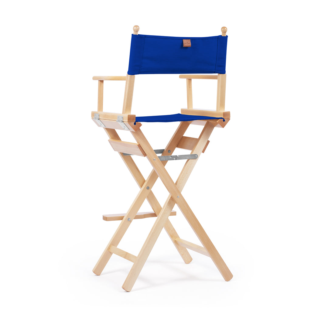 Director's Chair Make-up Primary Blue Telami waterproof Design Made in Italy outdoor furniture patio chairs natural frame