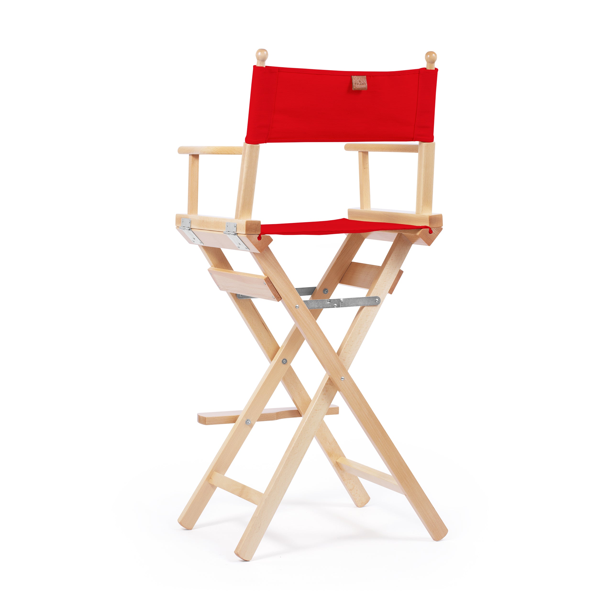 Director's Chair Make-up Primary Red Telami waterproof Design Made in Italy outdoor furniture patio chairs natural frame