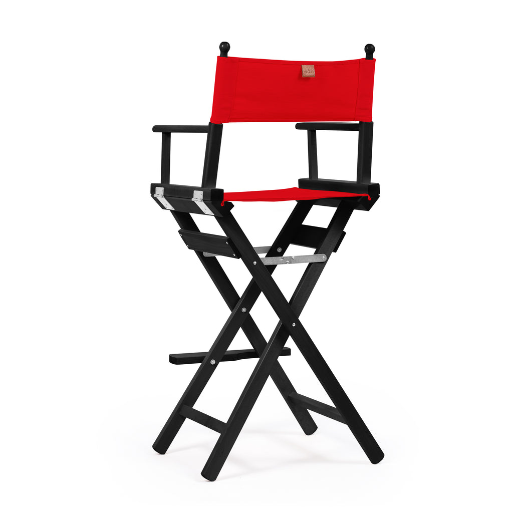 Director's Chair Make-up Primary Red Telami waterproof Design Made in Italy outdoor furniture patio chairs black-dyed frame
