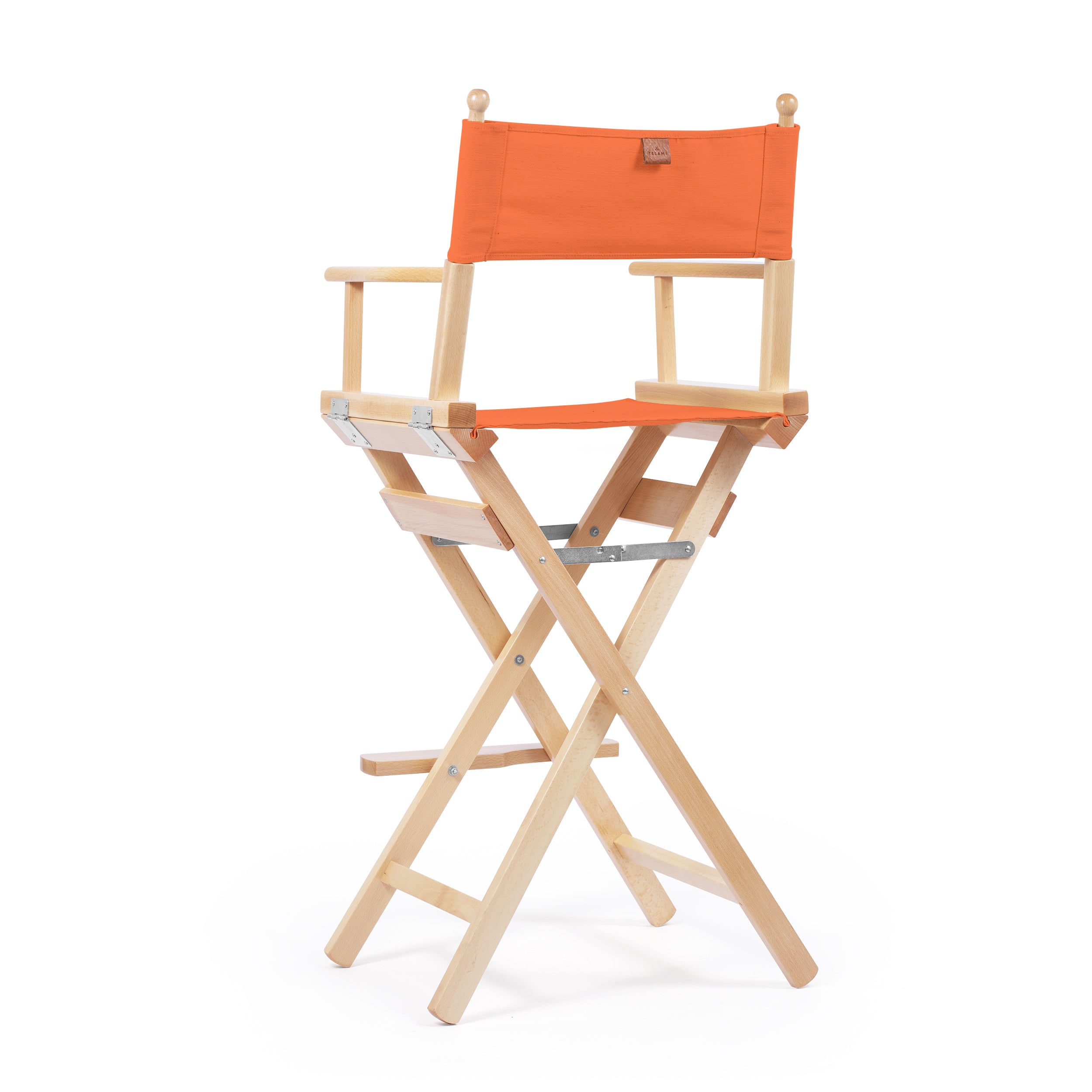 Director's Chair Make-up Terracotta Red Telami waterproof Design Made in Italy outdoor furniture patio chairs natural frame