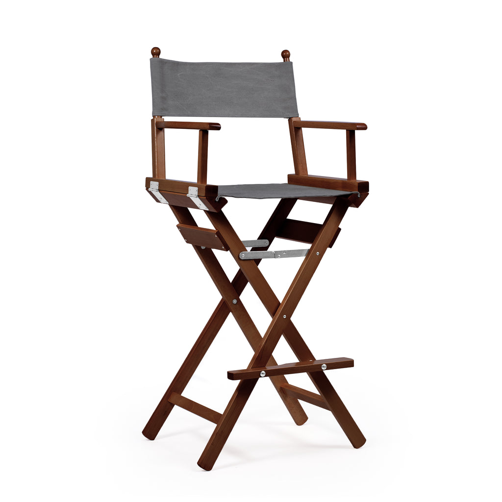 Director's Chair Make-up Smoke Grey Telami waterproof Design Made in Italy outdoor furniture patio chairs teak-dyed frame