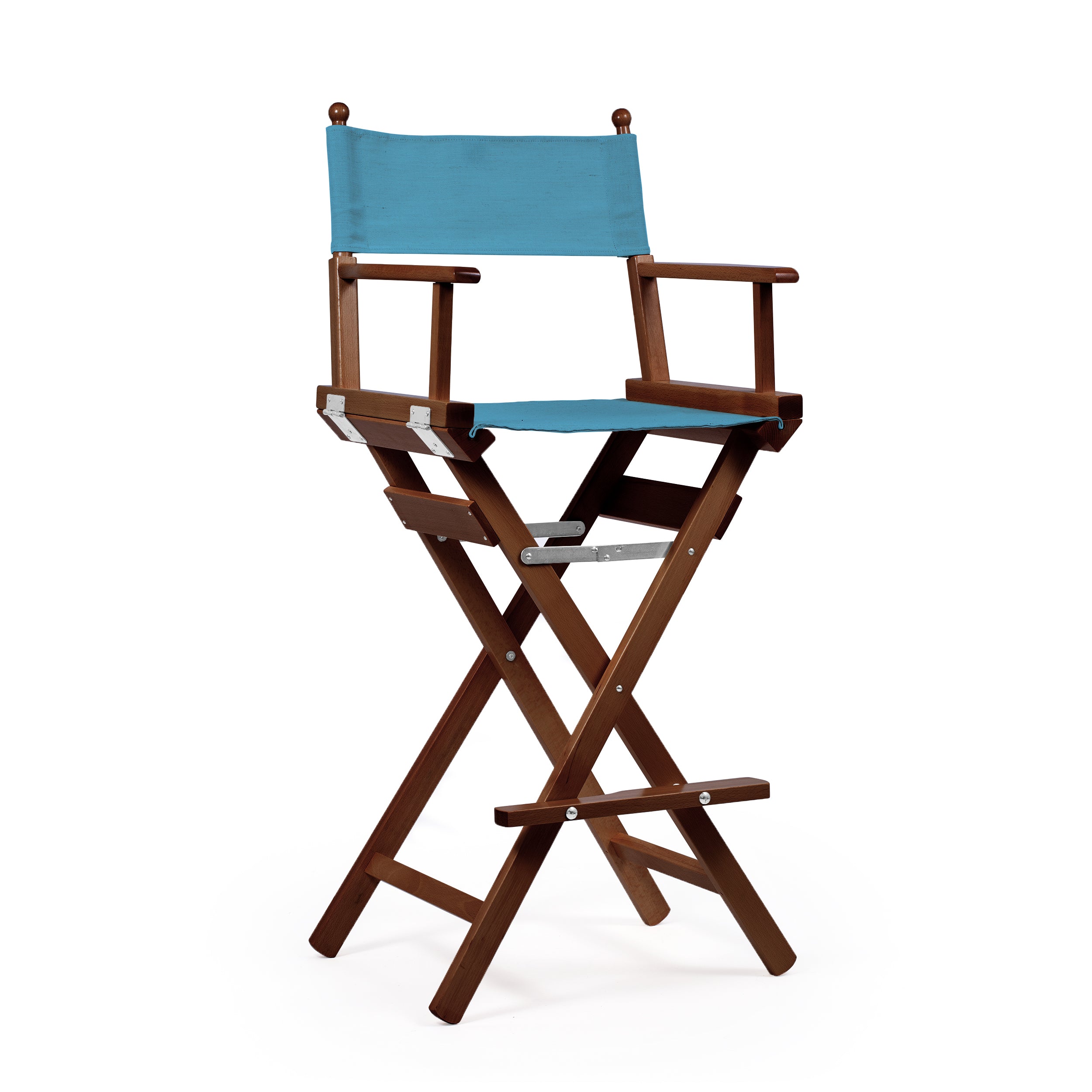 Director's Chair Make-up Teal Blue Telami waterproof Design Made in Italy outdoor furniture patio chairs teak-dyed frame