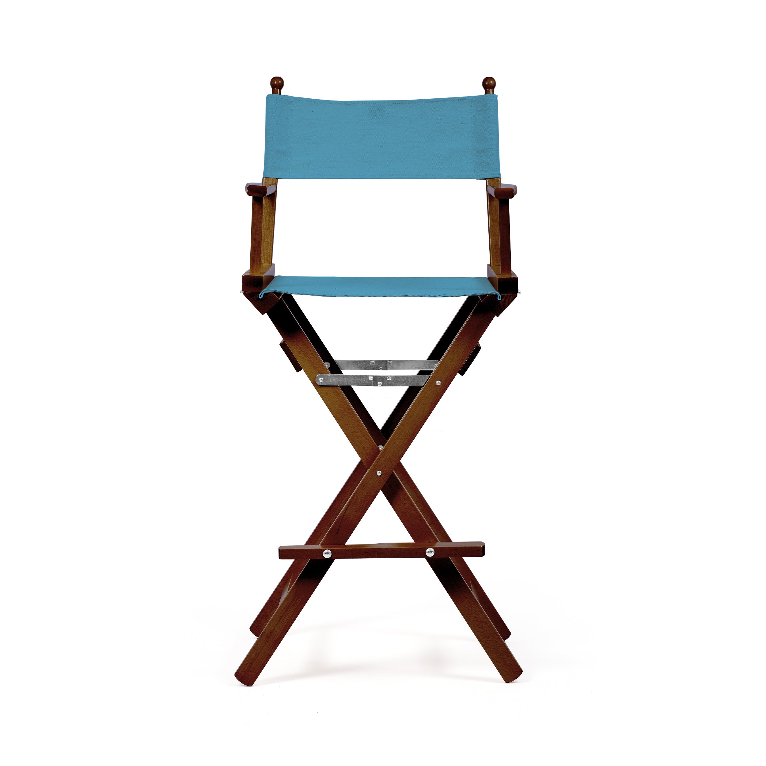 Director's Chair Make-up Teal Blue Telami waterproof Design Made in Italy outdoor furniture patio chairs teak-dyed frame