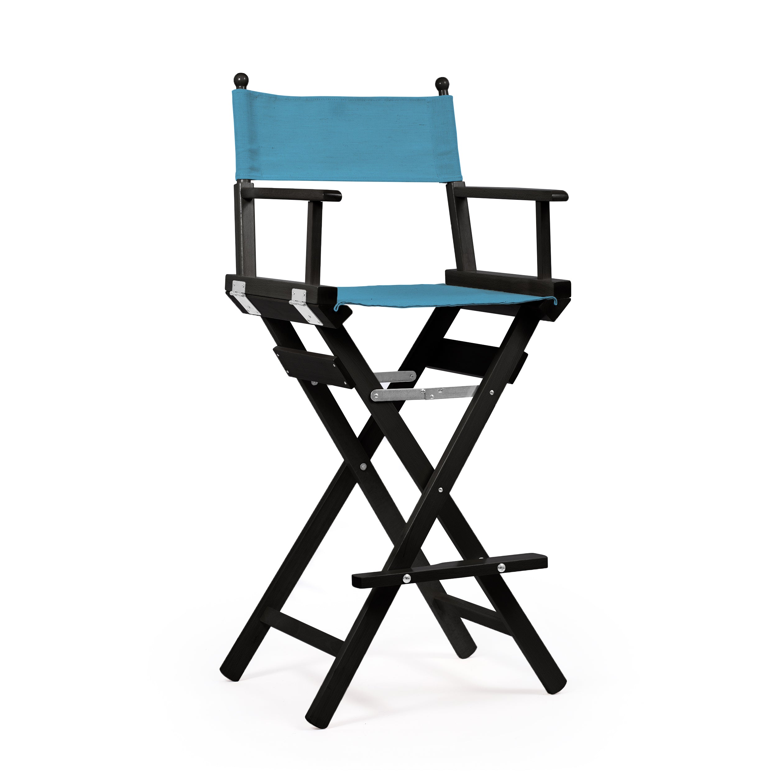 Director's Chair Make-up Teal Blue Telami waterproof Design Made in Italy outdoor furniture patio chairs black-dyed frame