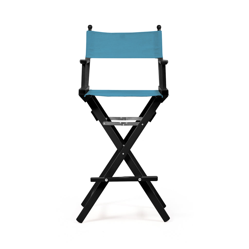 Director's Chair Make-up Teal Blue Telami waterproof Design Made in Italy outdoor furniture patio chairs black-dyed frame