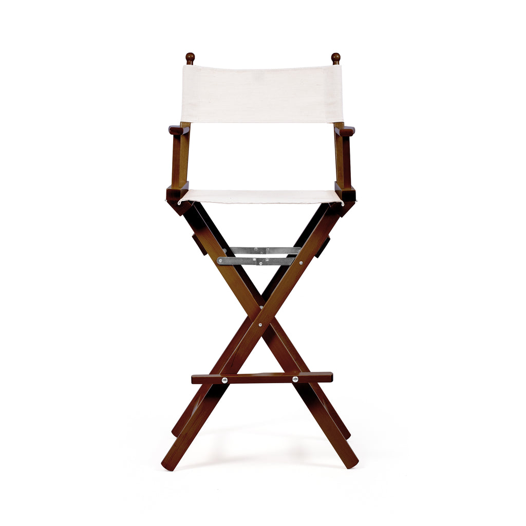 Director's Chair Make-up 1855 Telami waterproof Design Made in Italy outdoor furniture patio chairs Ecru teak-dyed frame