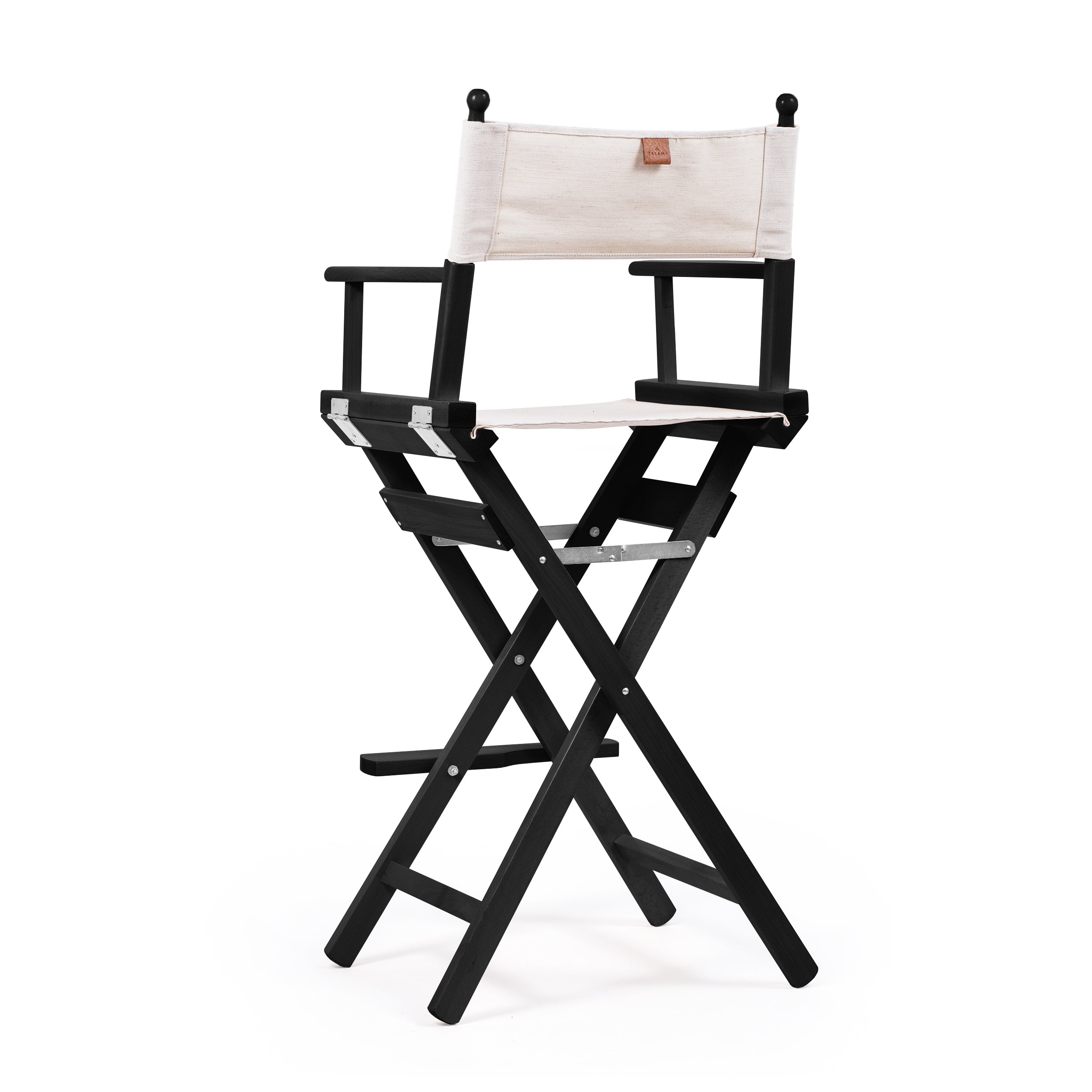 Director's Chair Make-up 1855 Telami waterproof Design Made in Italy outdoor furniture patio chairs Ecru black-dyed frame