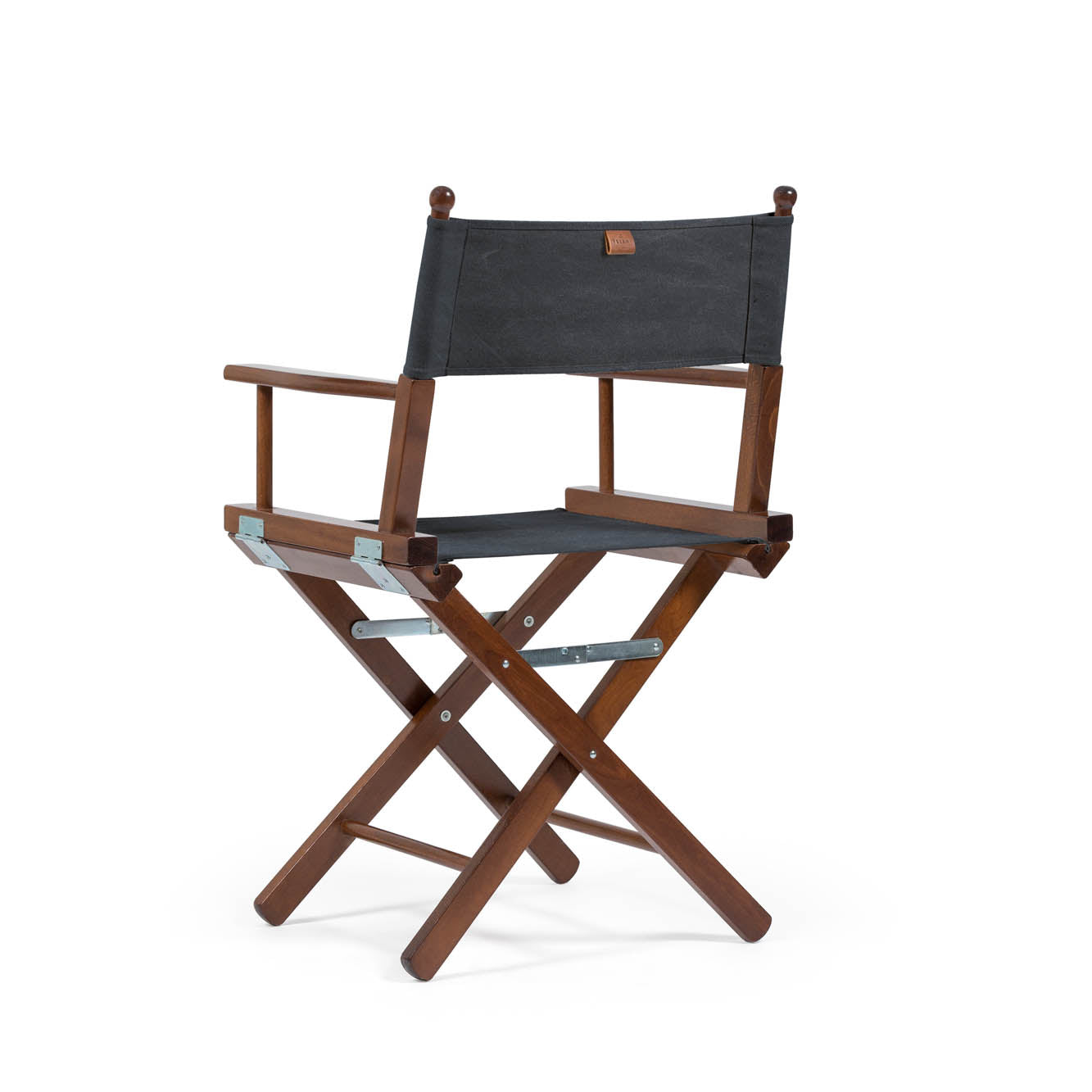 Director's Chair Telami waterproof Design Made in Italy outdoor furniture patio chairs charcoal black teak-dyed frame