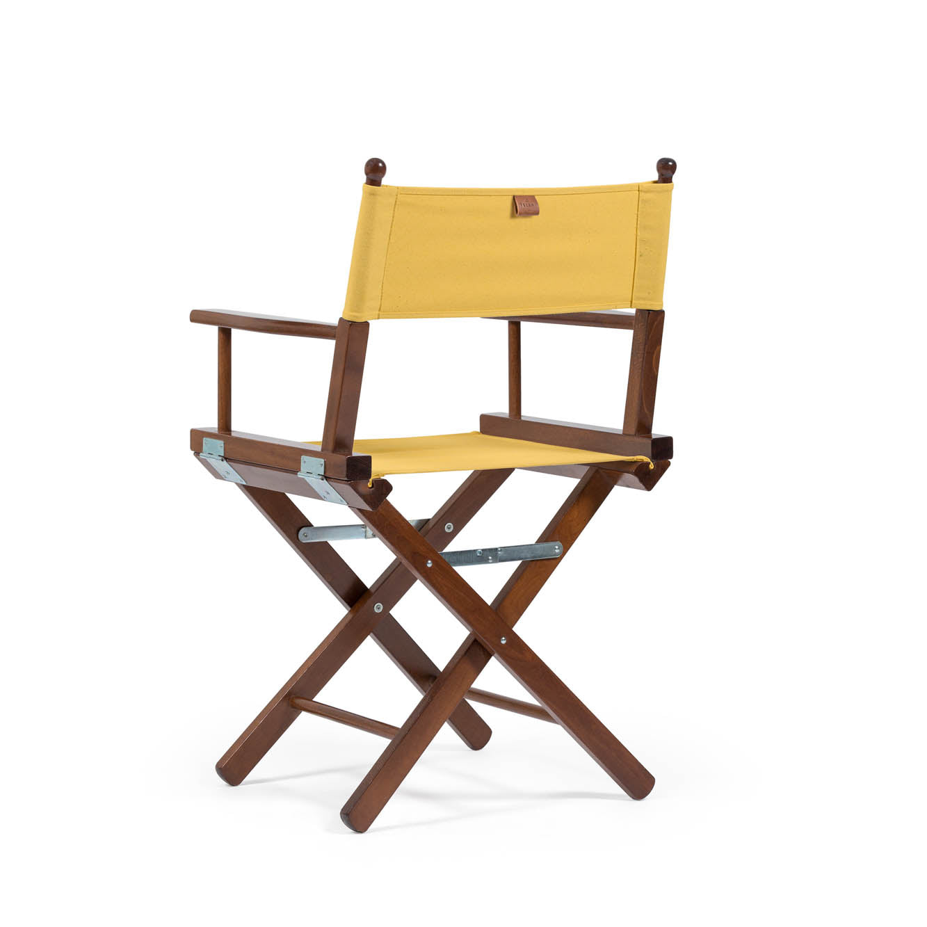 Director's Chair Mustard Yellow Telami waterproof Design Made in Italy outdoor furniture patio chairs teak-dyed frame