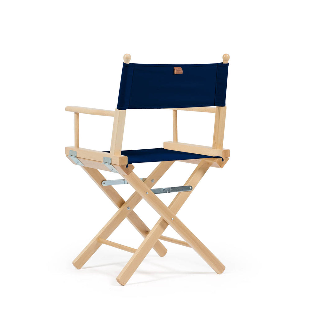 Director's Chair Midnight Blue Telami waterproof Design Made in Italy outdoor furniture patio chairs natural frame