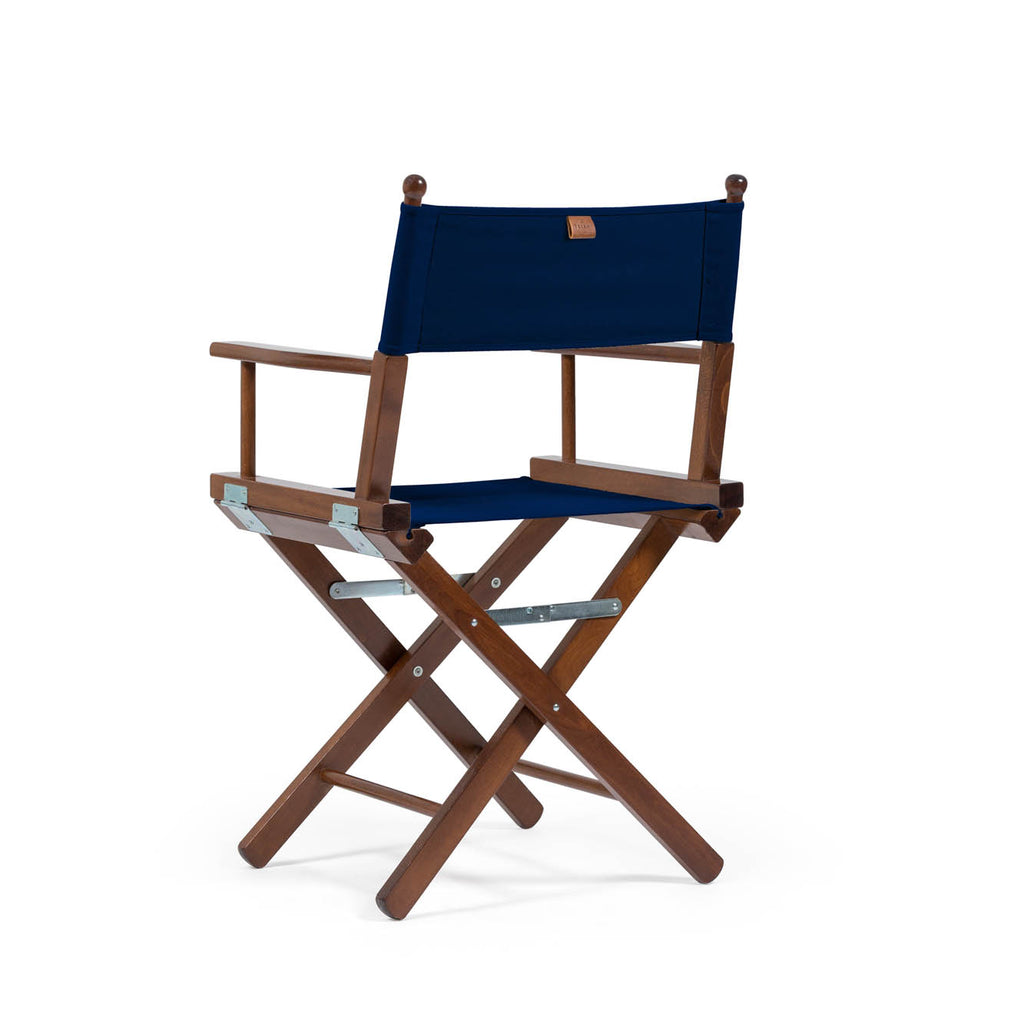 Director's Chair Midnight Blue Telami waterproof Design Made in Italy outdoor furniture patio chairs teak-dyed frame
