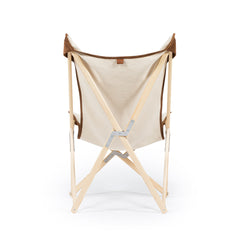 Telami Tripolina is a made in Italy design chair. Telami Tripolina is the original chair. Tripolina Ecru and suede is the iconic armchair, the design legend folding chair and patio chair for outdoor furniture